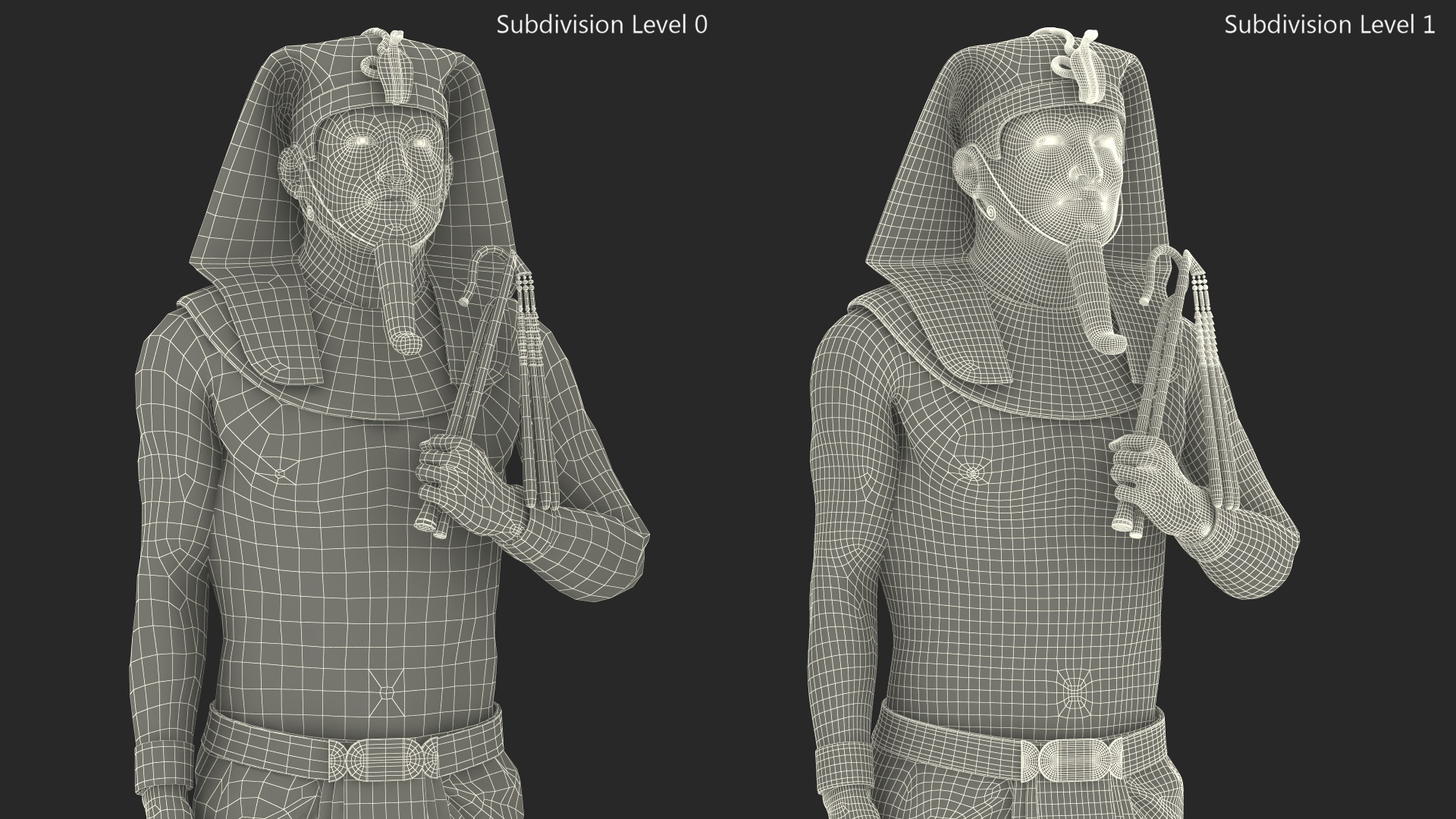 Egypt Pharaoh Standing 3D