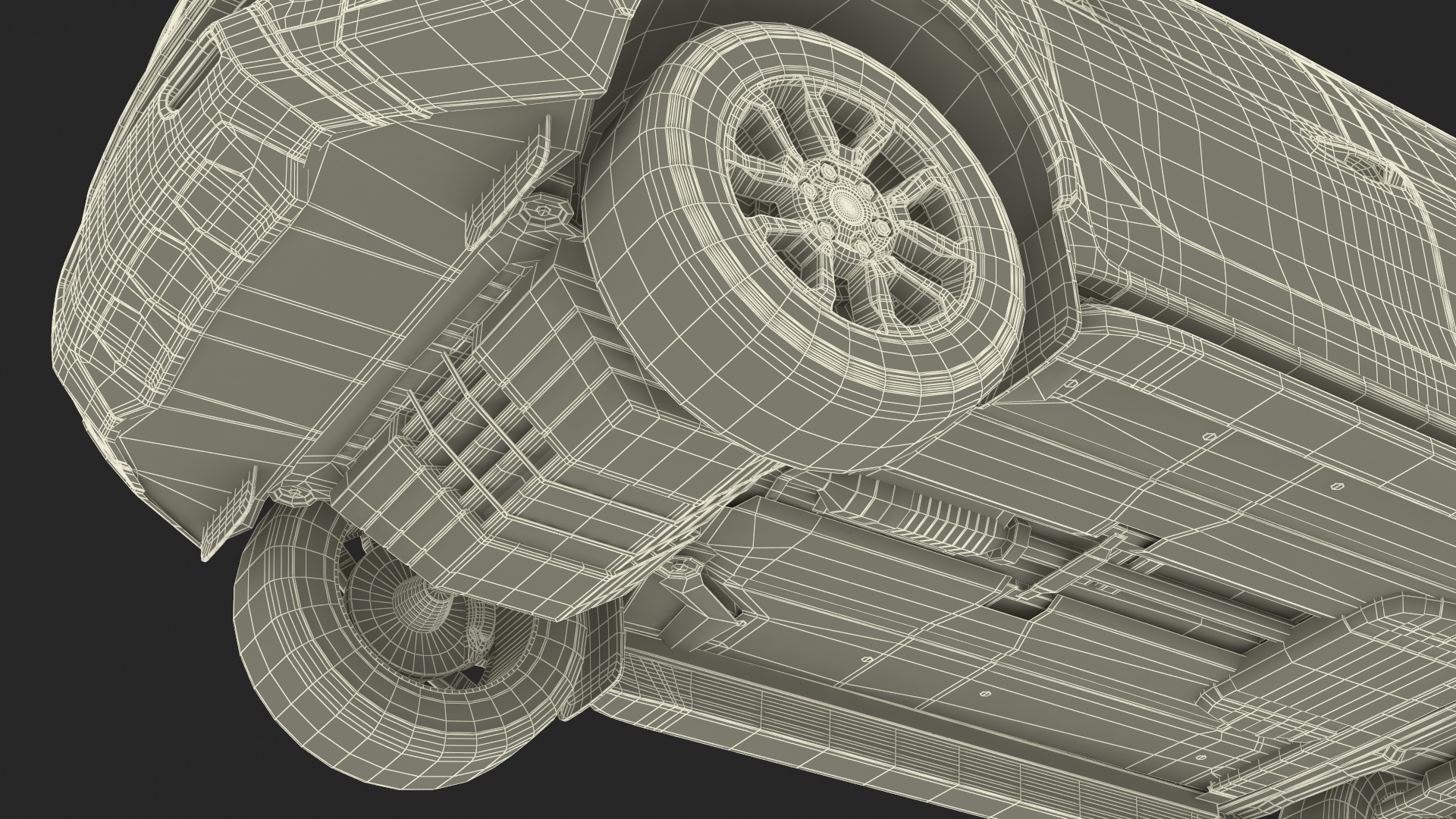 3D model Pickup Under a Beige Tent