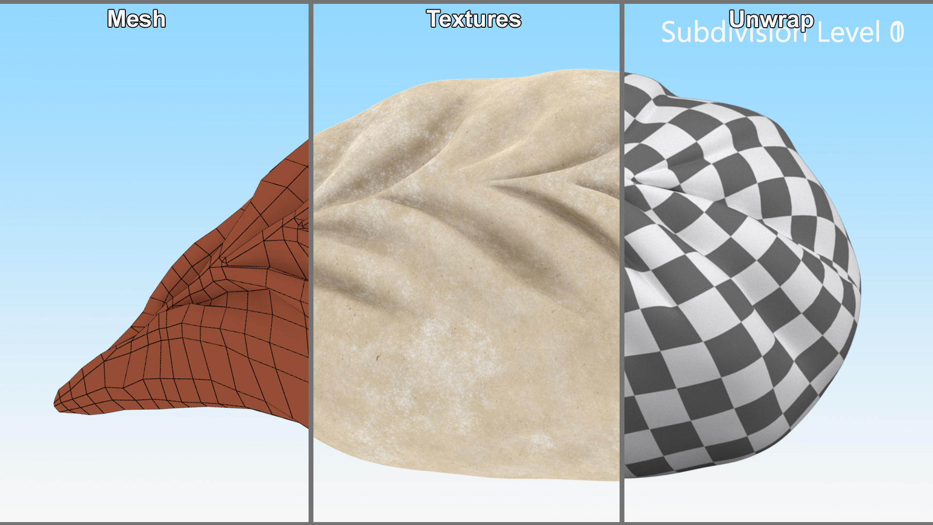Leaf Shaped Dumpling Raw 3D model