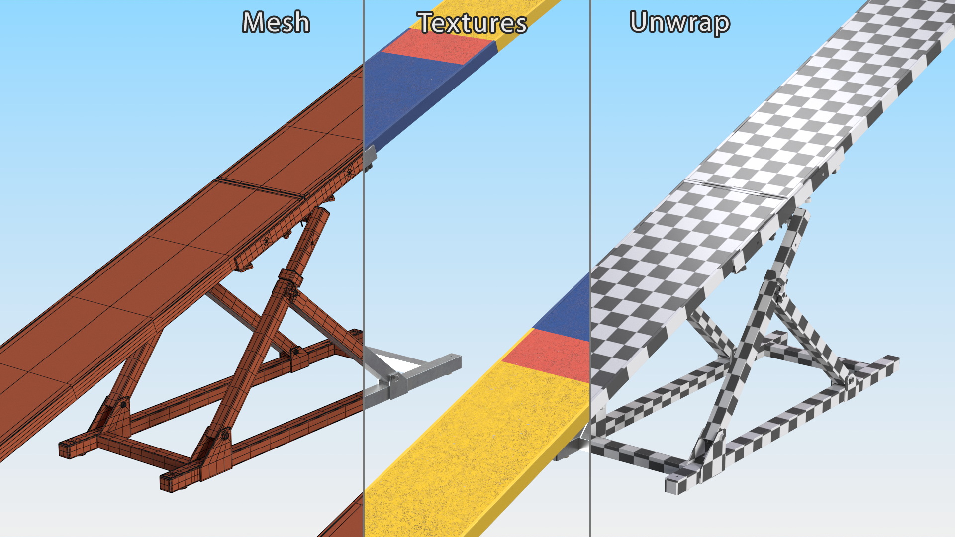 3D Dog Agility Seesaw model