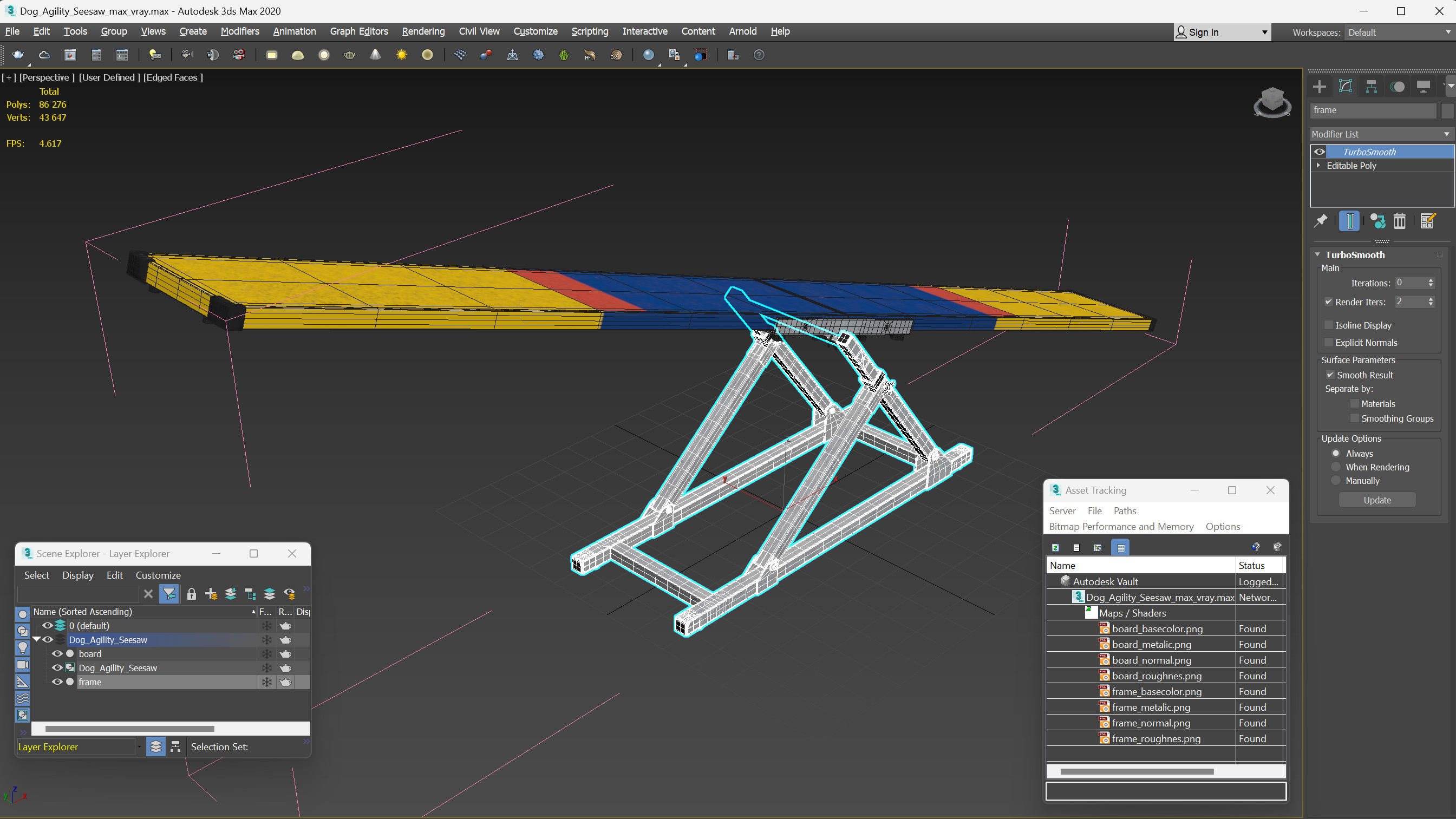 3D Dog Agility Seesaw model