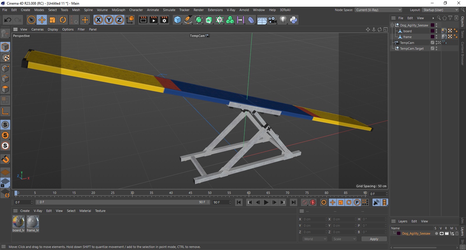 3D Dog Agility Seesaw model