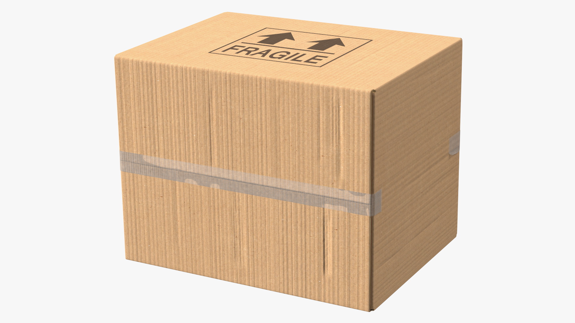 Red Powered Stacker with Stack of Boxes 3D model