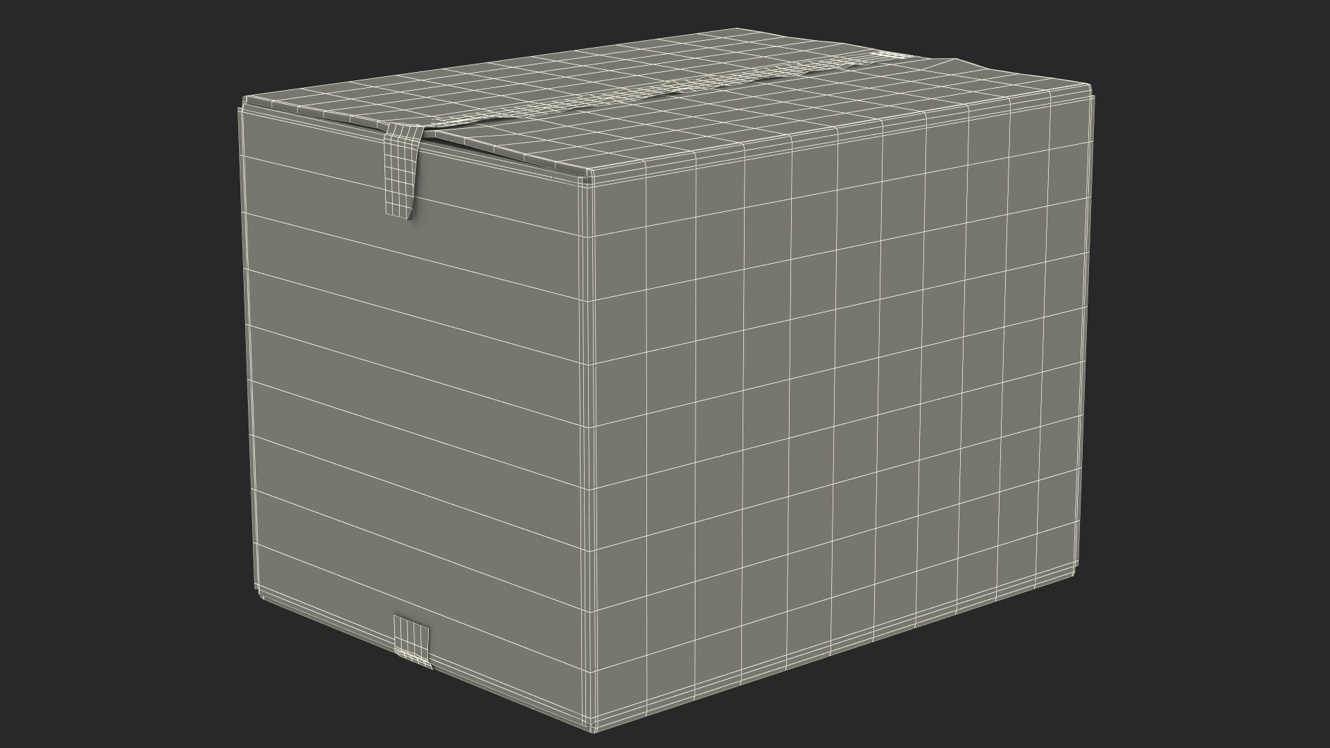 Red Powered Stacker with Stack of Boxes 3D model