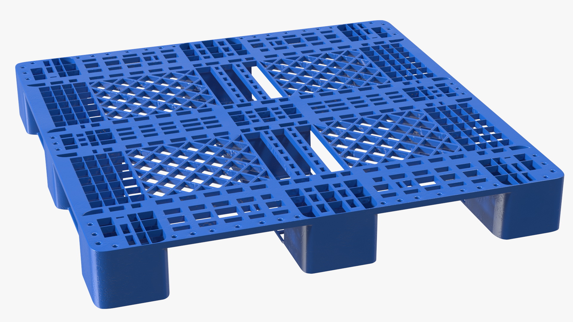 Red Powered Stacker with Stack of Boxes 3D model