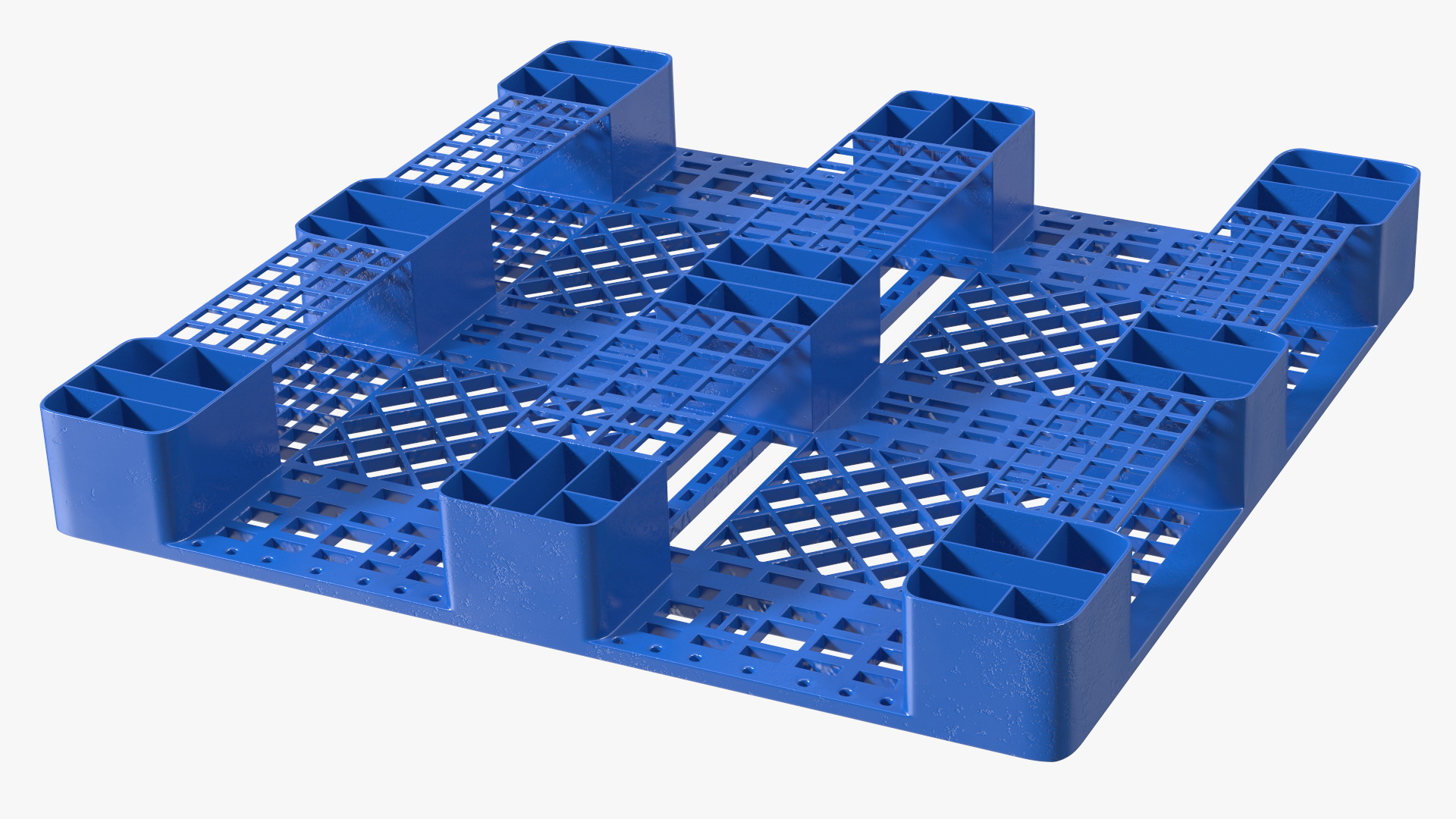 Red Powered Stacker with Stack of Boxes 3D model