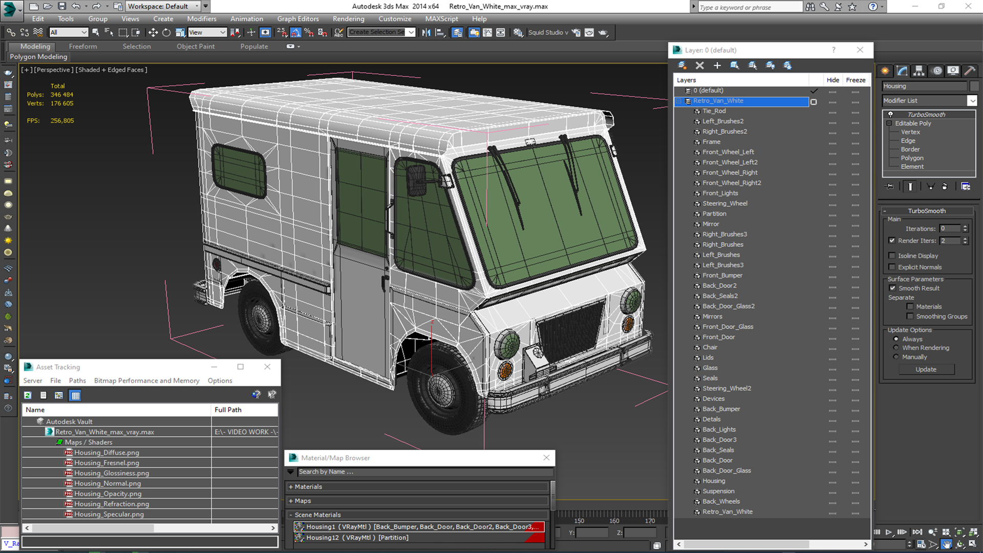 3D model Retro Van White