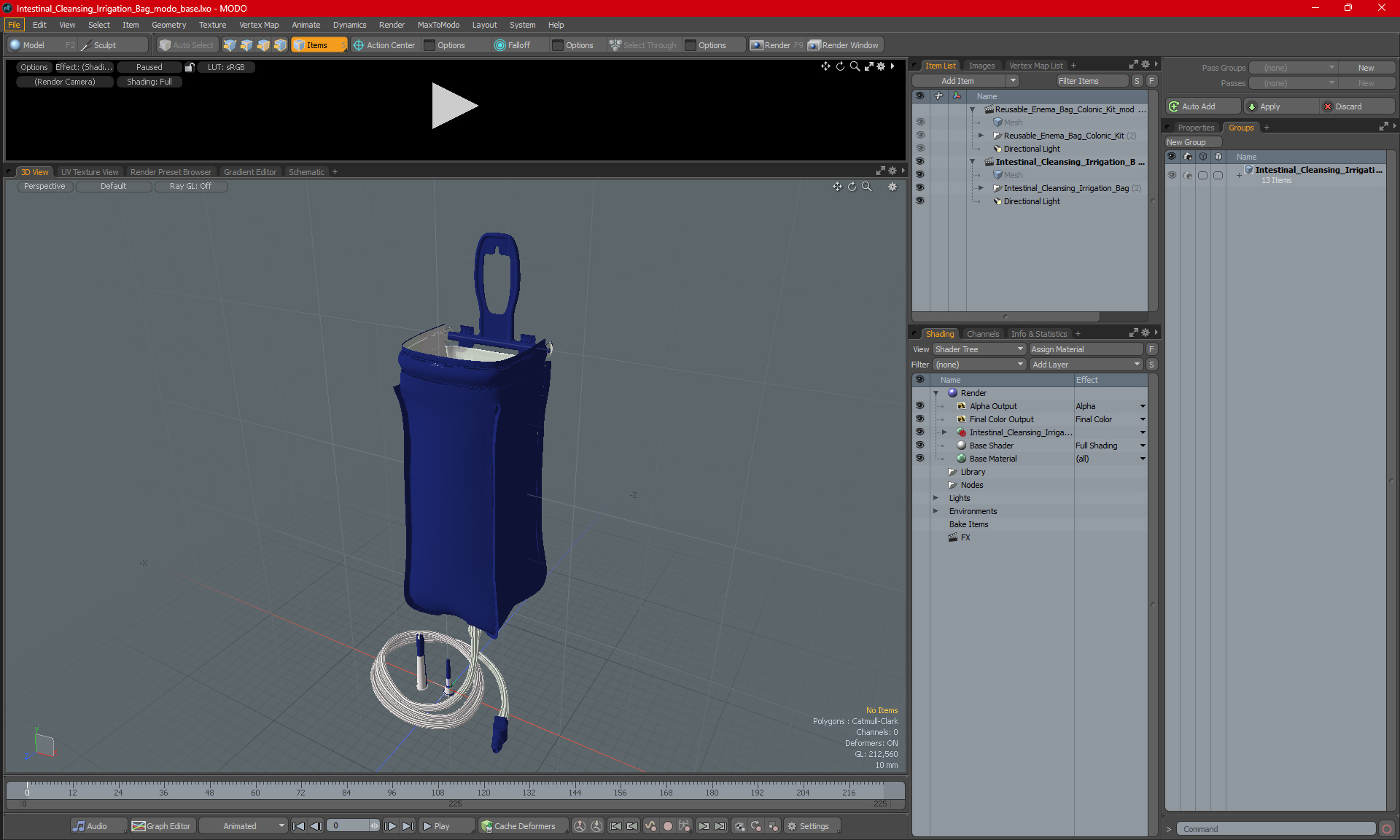 3D model Intestinal Cleansing Irrigation Bag