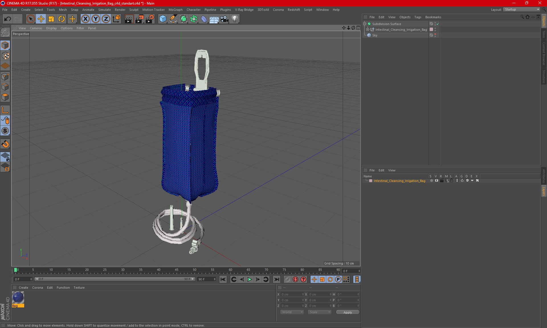 3D model Intestinal Cleansing Irrigation Bag