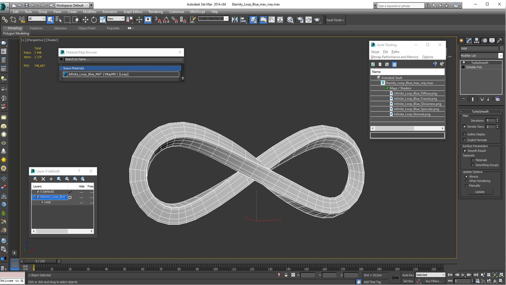 3D Eternity Loop Blue model