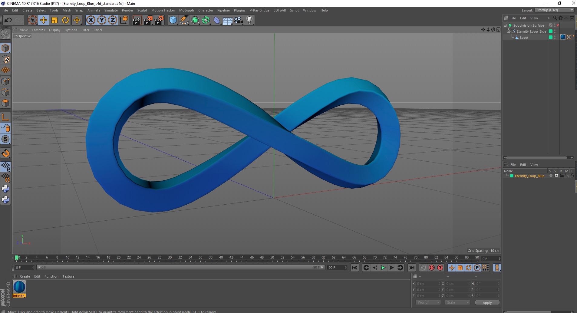 3D Eternity Loop Blue model