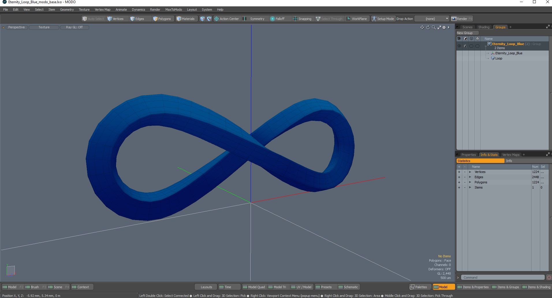 3D Eternity Loop Blue model