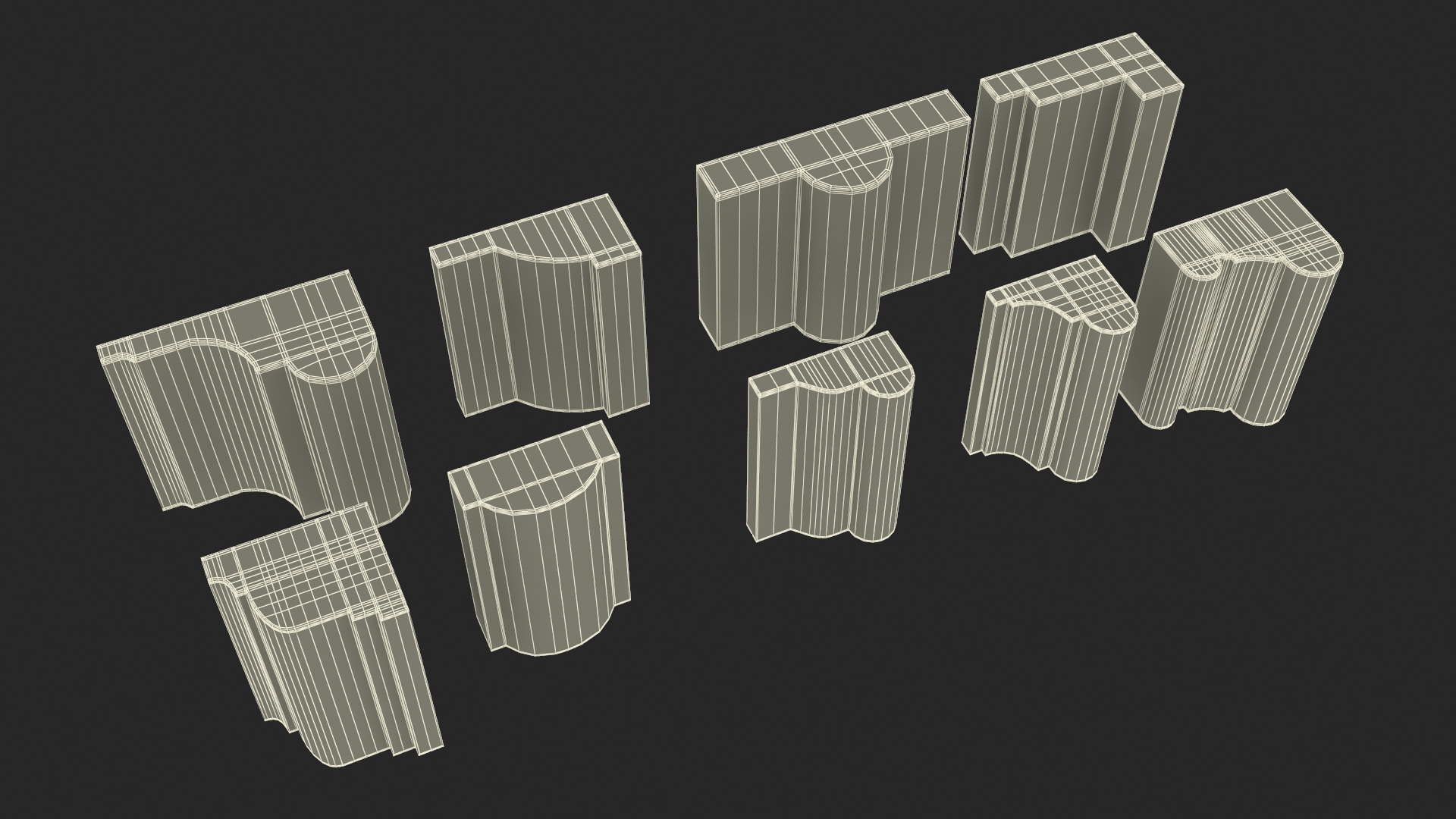 Set Molding Mahogany Part 3 3D