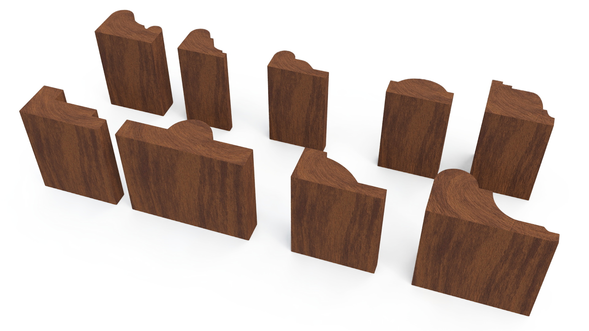 Set Molding Mahogany Part 3 3D