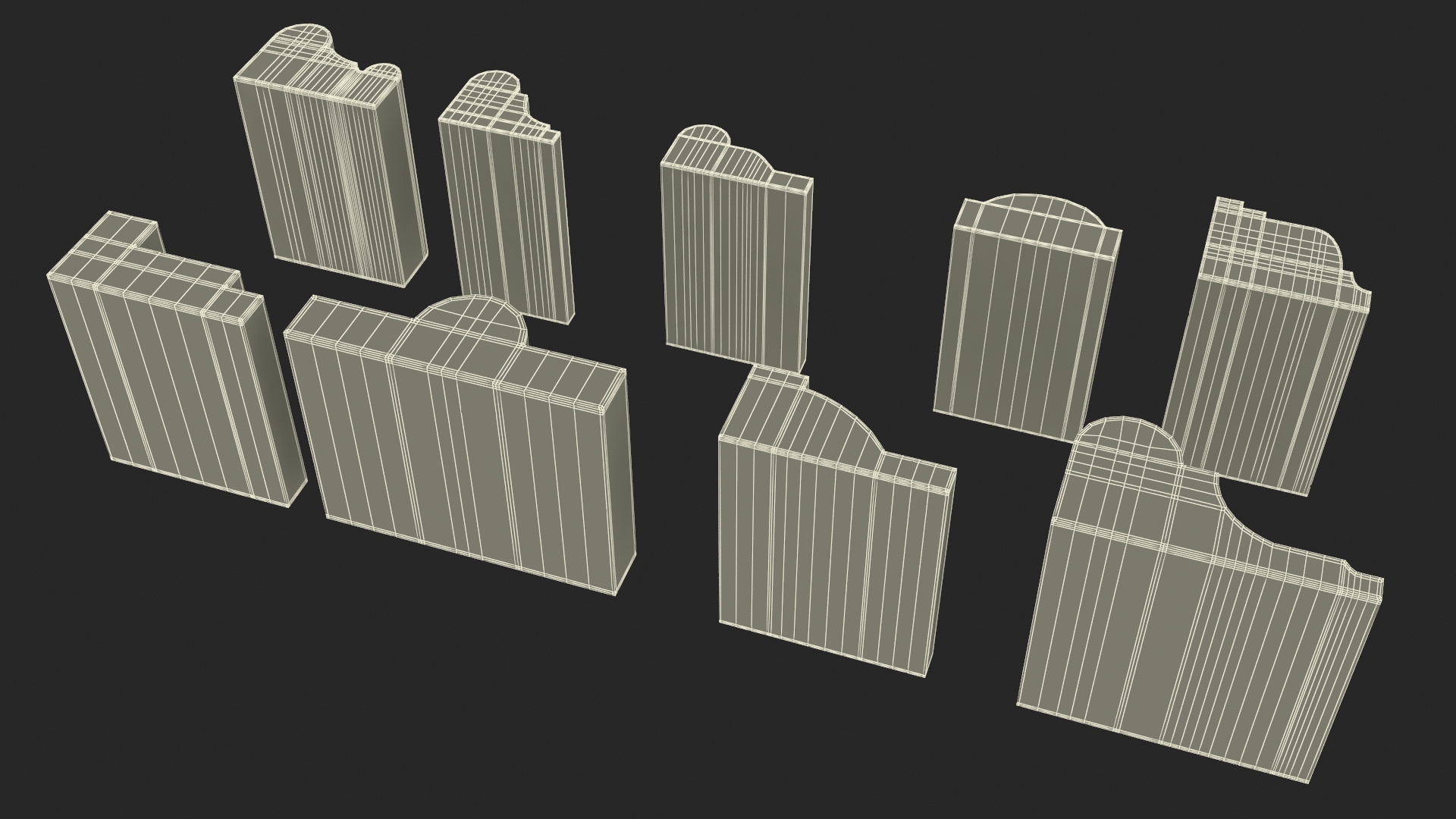 Set Molding Mahogany Part 3 3D