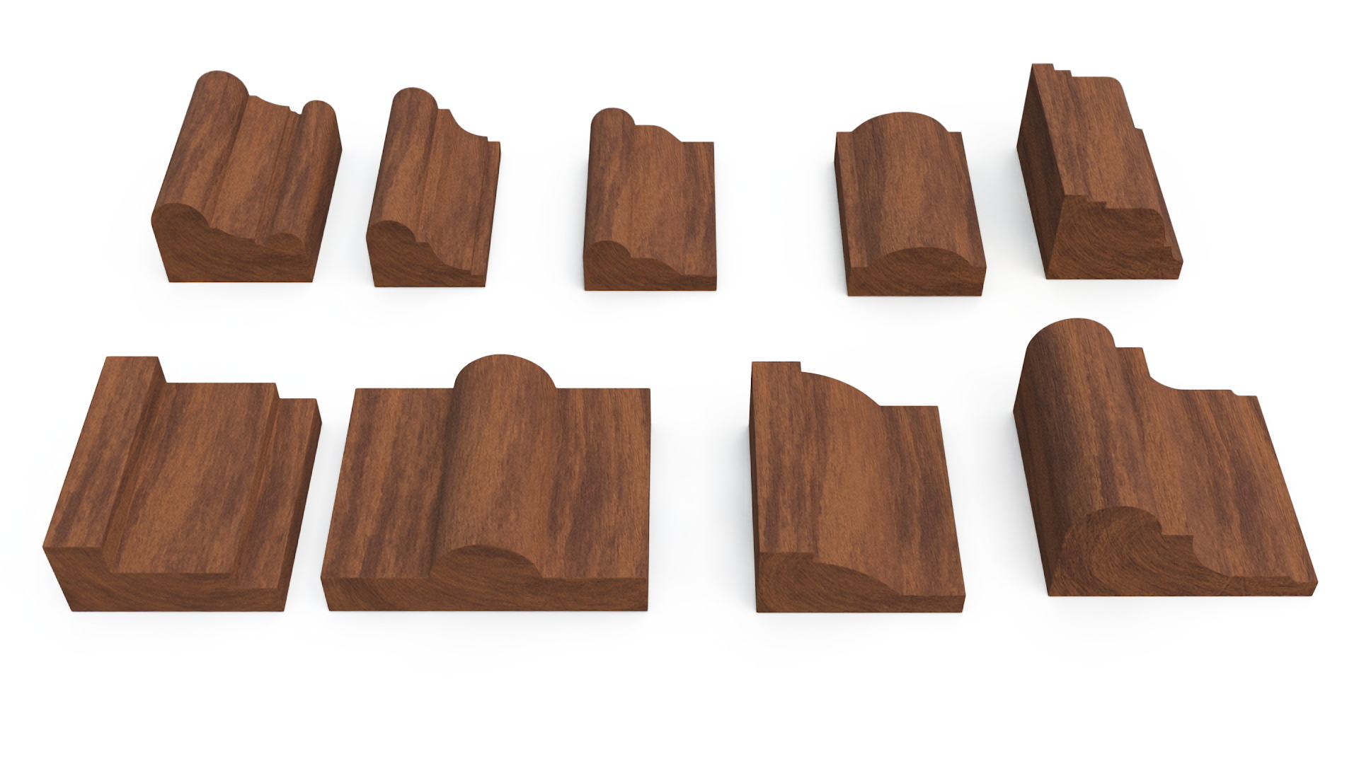 Set Molding Mahogany Part 3 3D