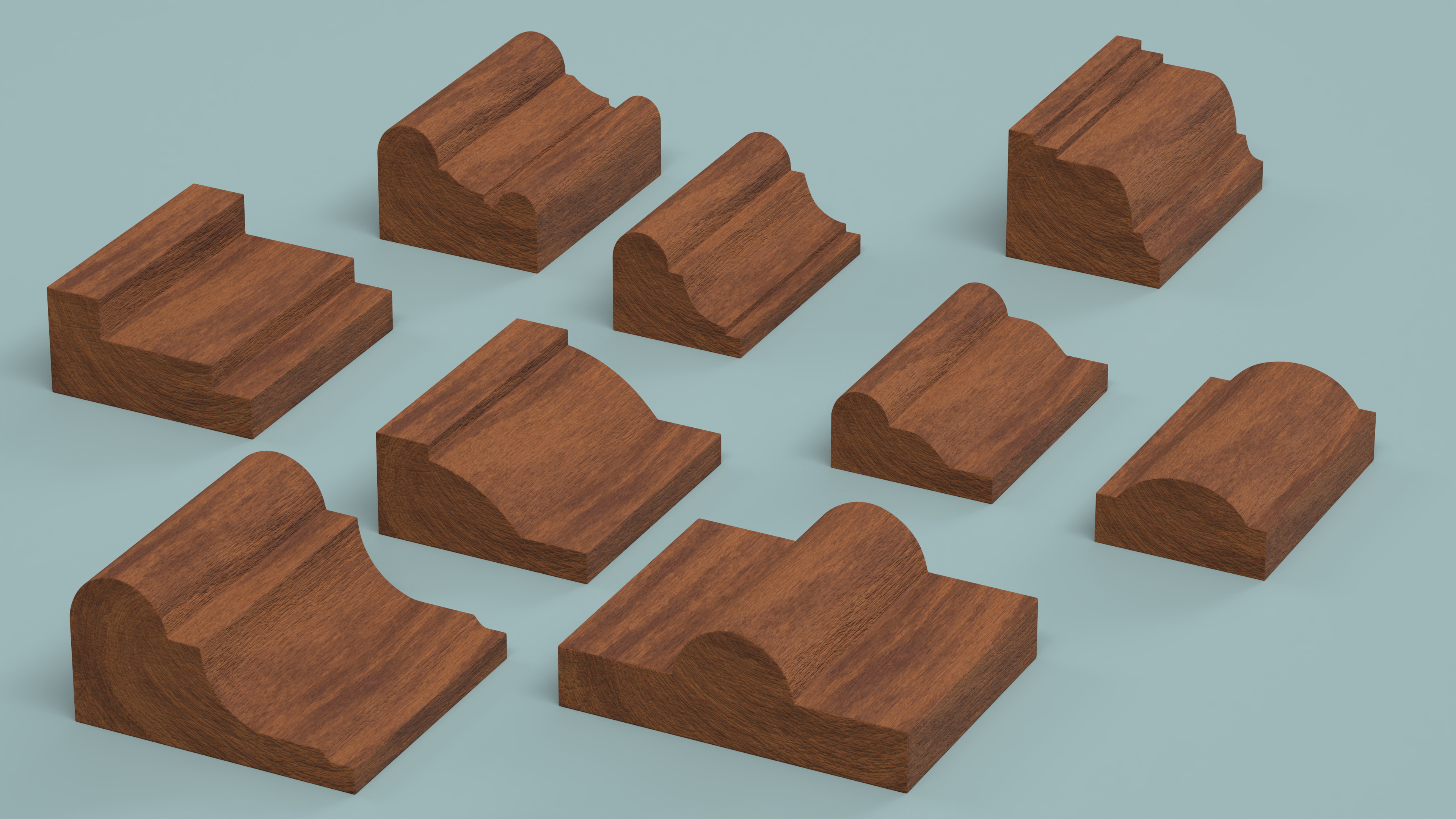 Set Molding Mahogany Part 3 3D