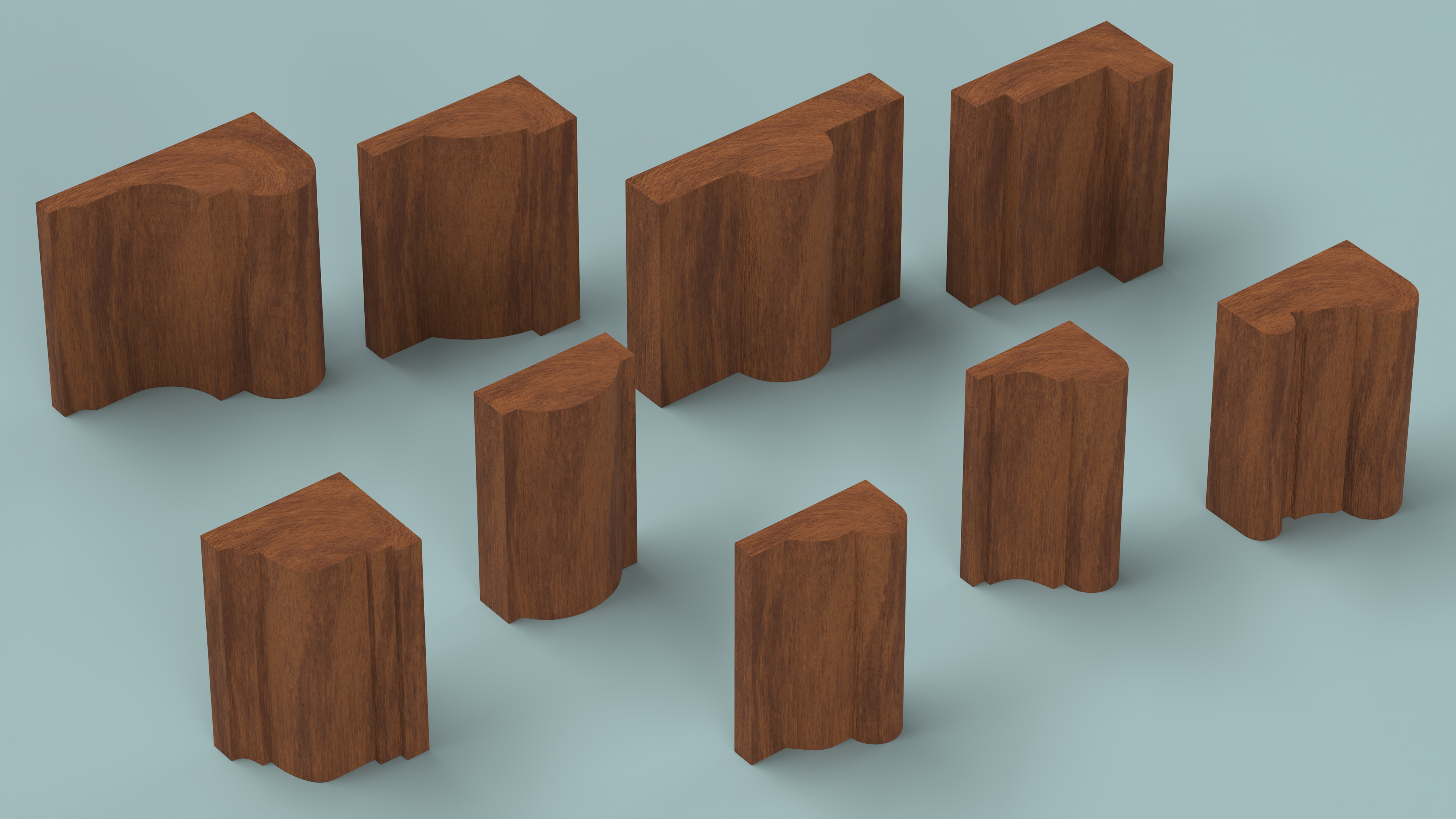 Set Molding Mahogany Part 3 3D