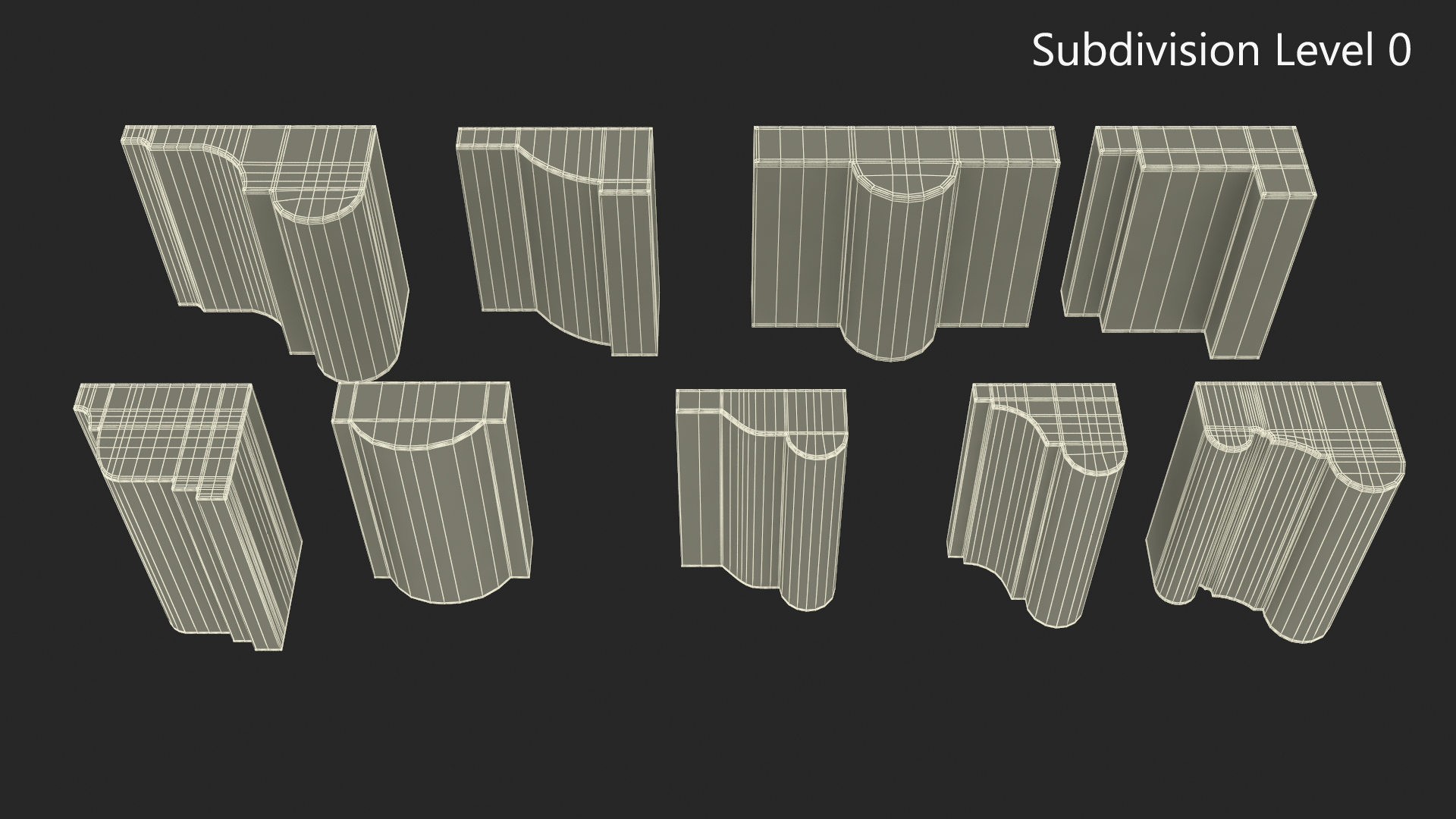 Set Molding Mahogany Part 3 3D