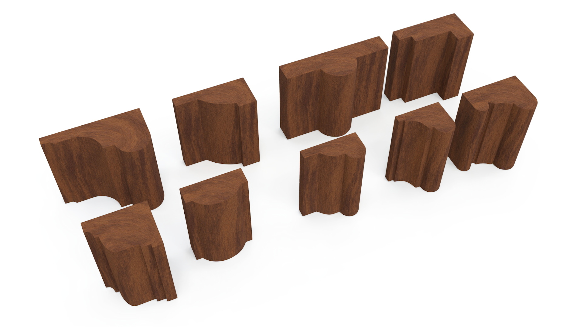 Set Molding Mahogany Part 3 3D