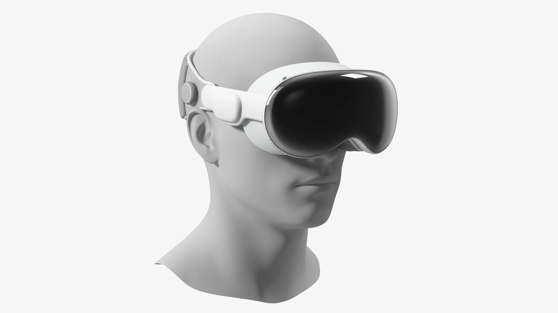 Apple Vision Pro on Mannequin Head 3D model