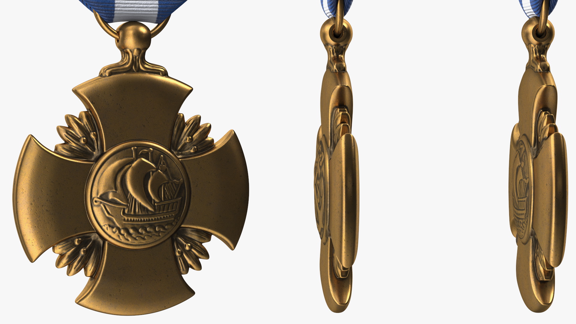 3D Navy Cross Medal