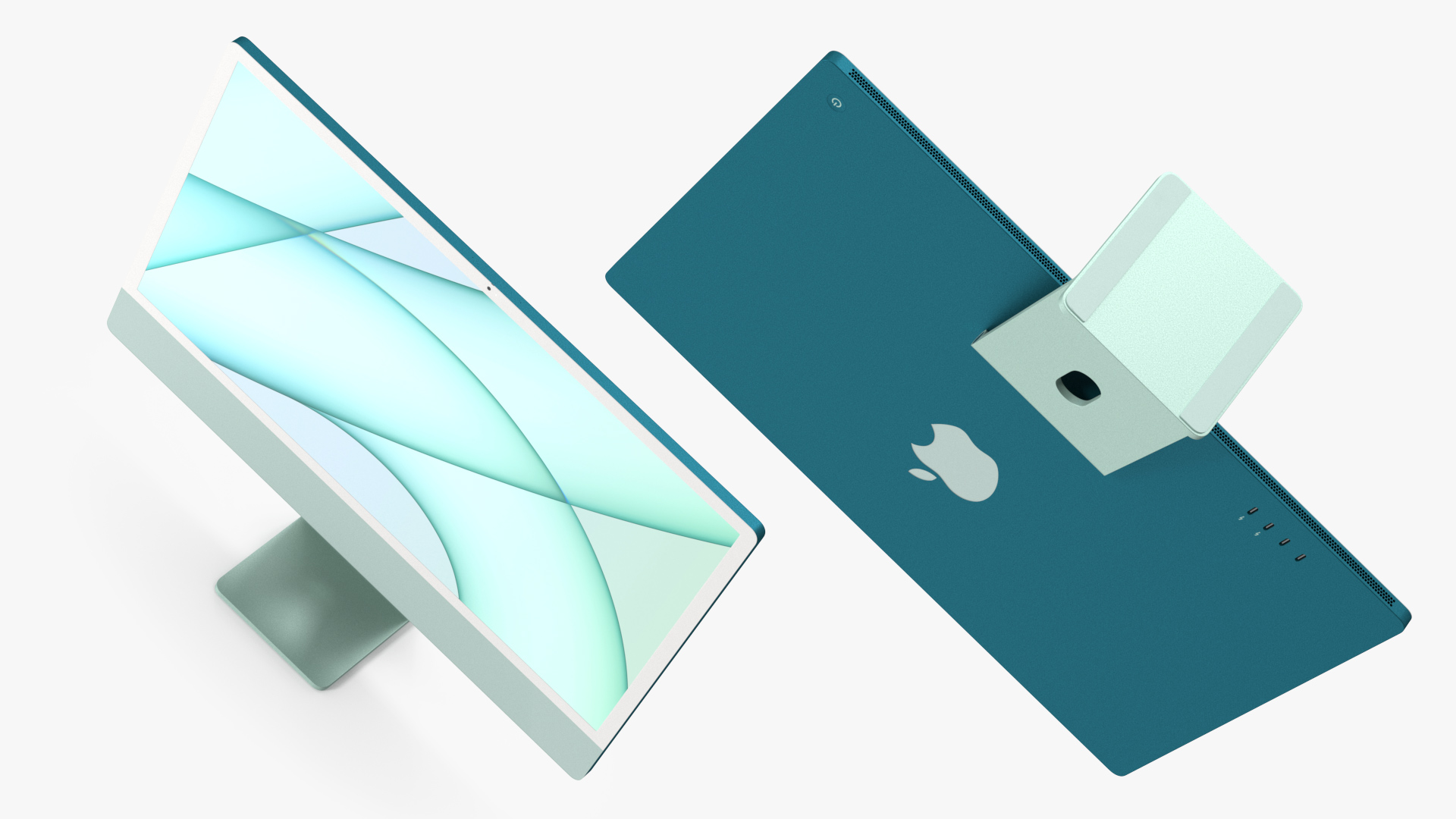 3D Apple iMac 2021 Green