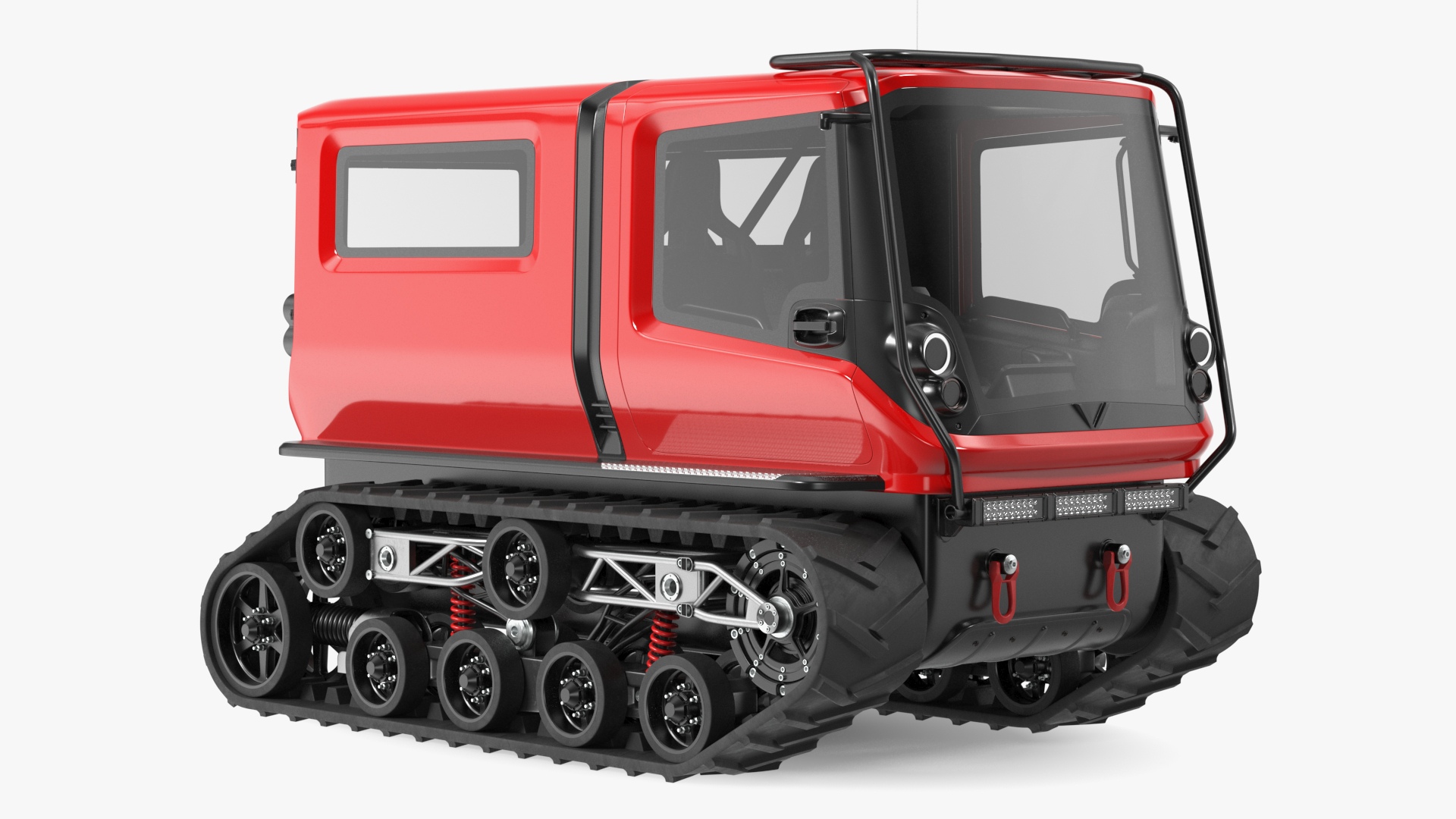 Polar Exploration Vehicle Red 3D model