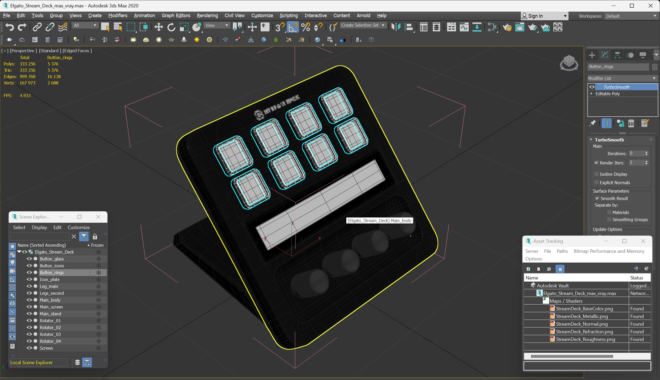 3D Elgato Stream Deck model