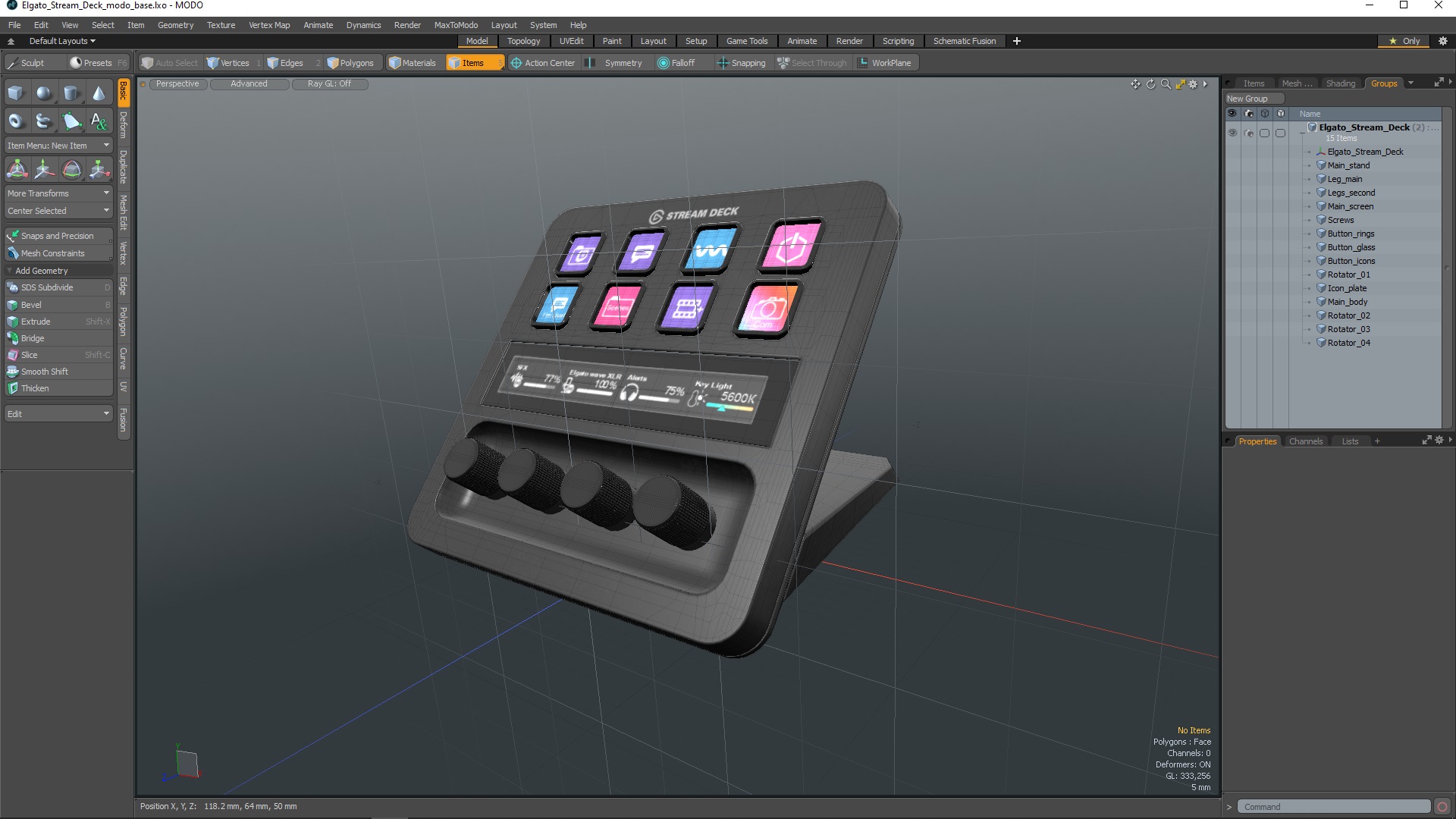 3D Elgato Stream Deck model