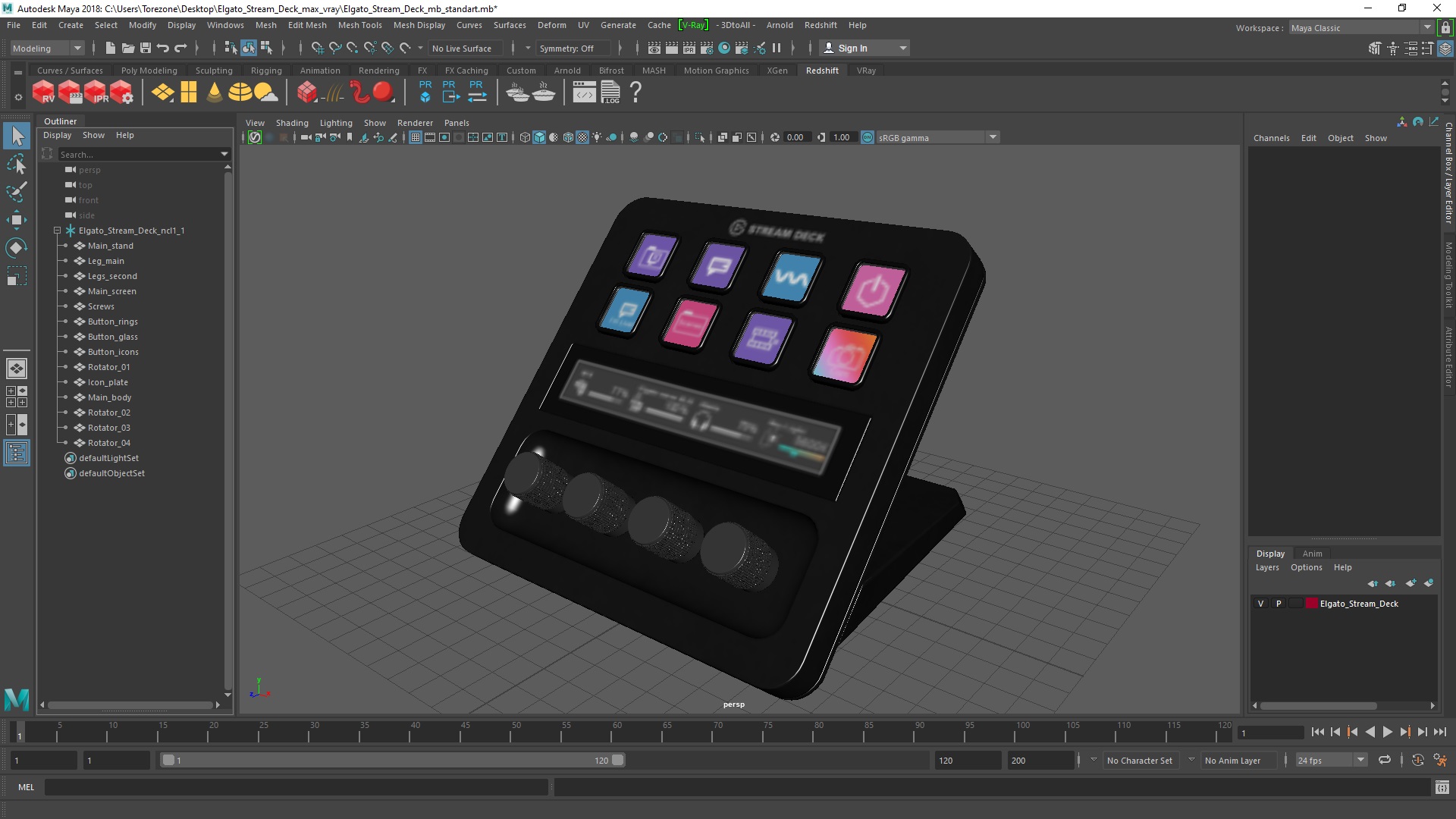 3D Elgato Stream Deck model