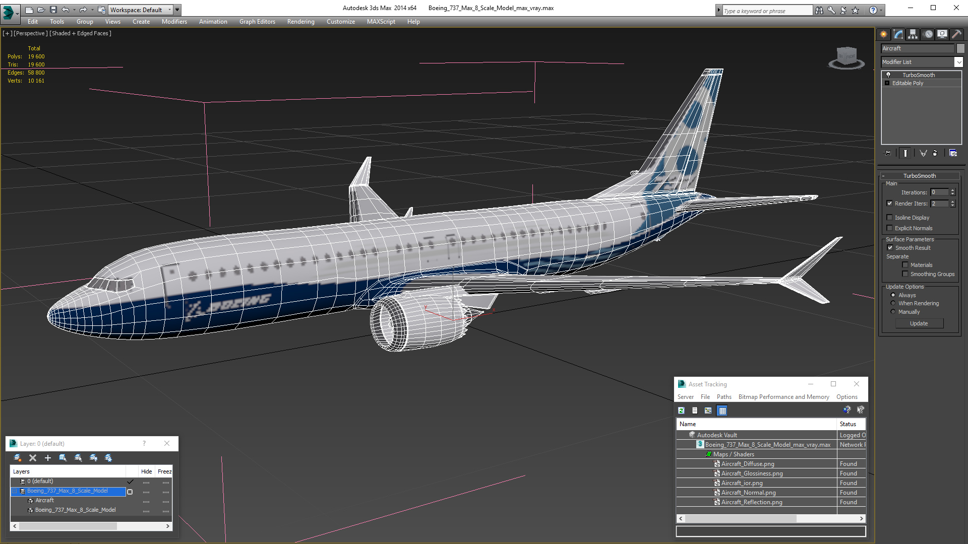 3D Boeing 737 Max 8 Scale Model model