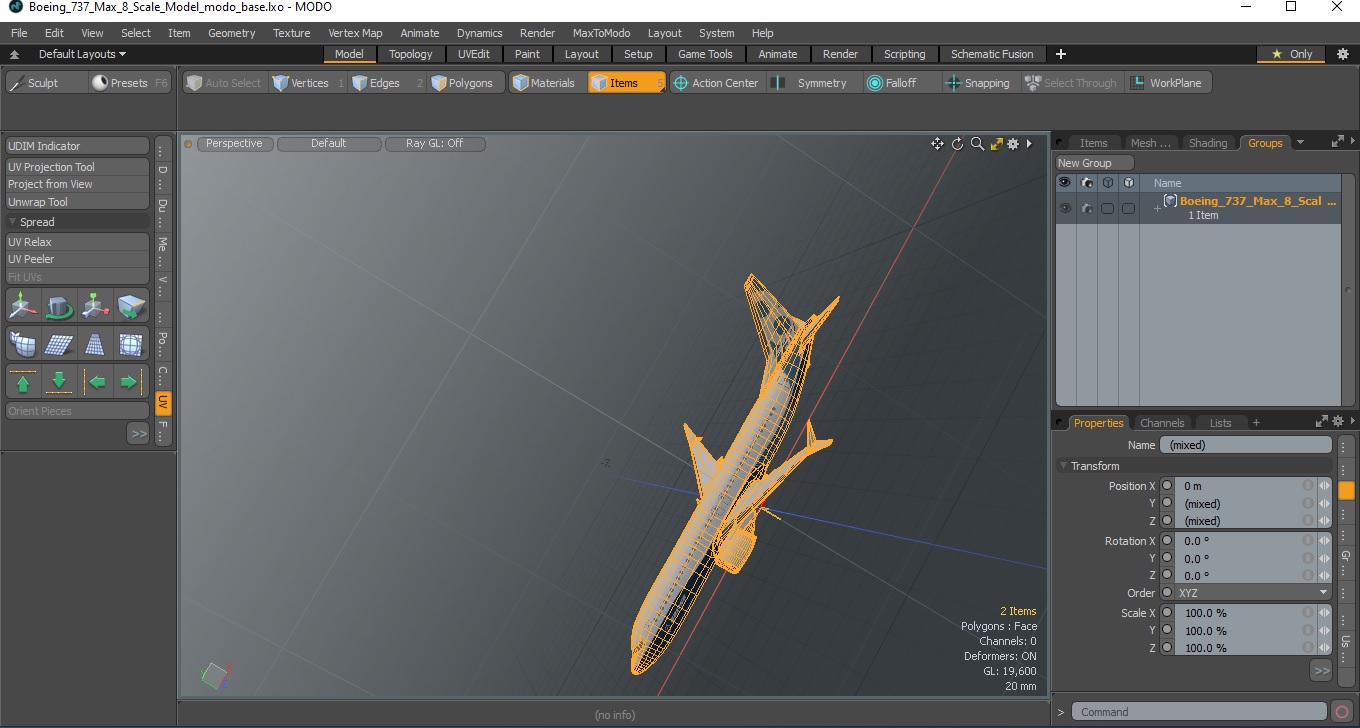 3D Boeing 737 Max 8 Scale Model model
