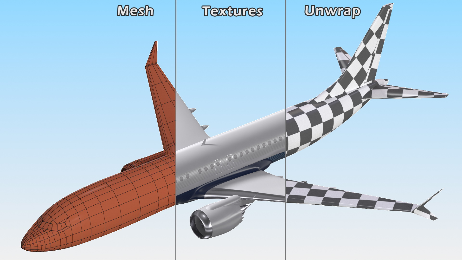 3D Boeing 737 Max 8 Scale Model model