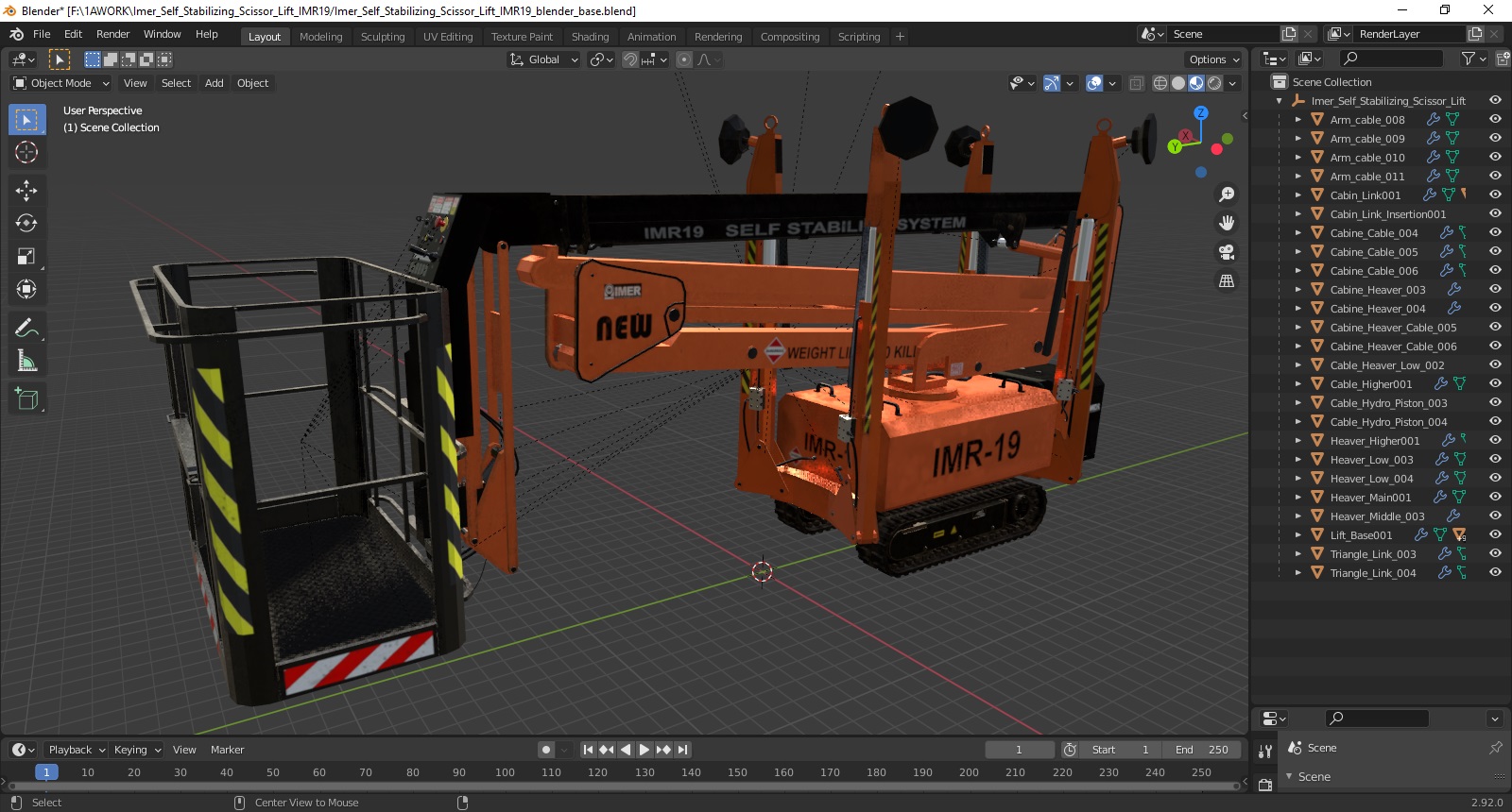3D model Imer Self Stabilizing Scissor Lift IMR19
