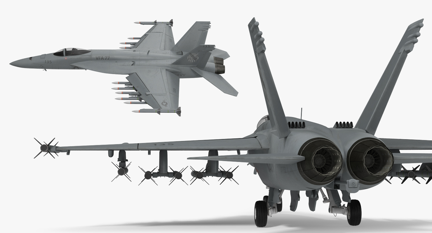 3D model Fighter FA 18EF Super Hornet Rigged