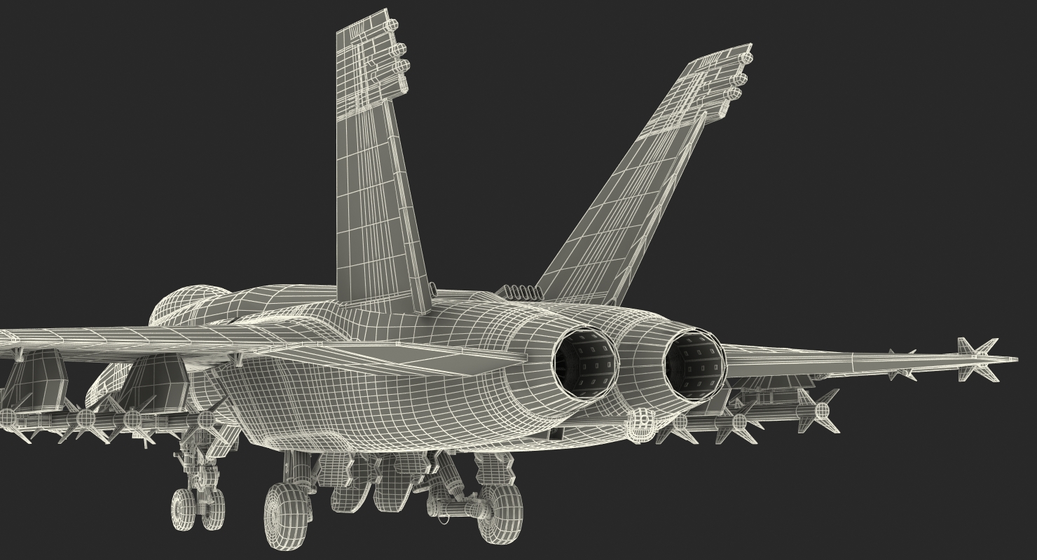 3D model Fighter FA 18EF Super Hornet Rigged