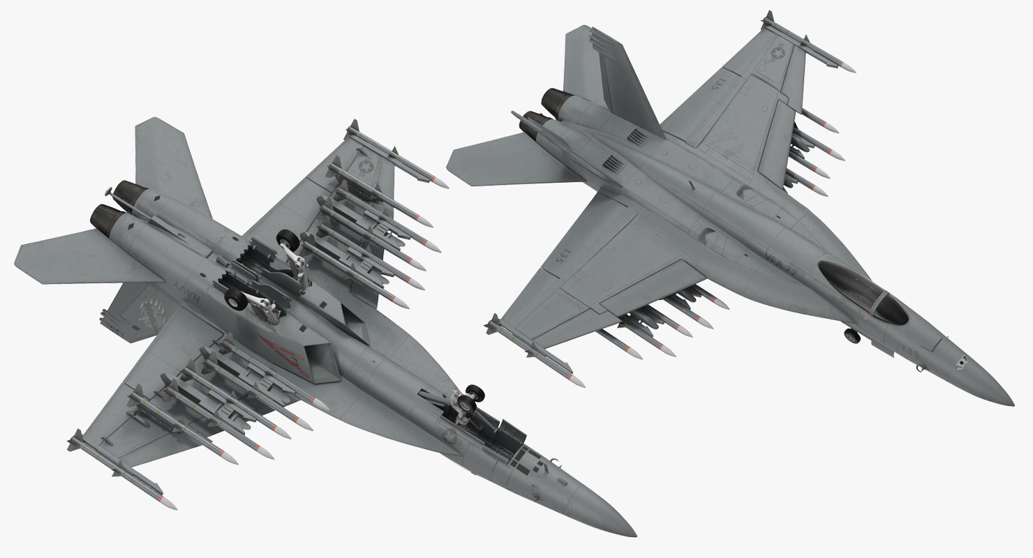 3D model Fighter FA 18EF Super Hornet Rigged