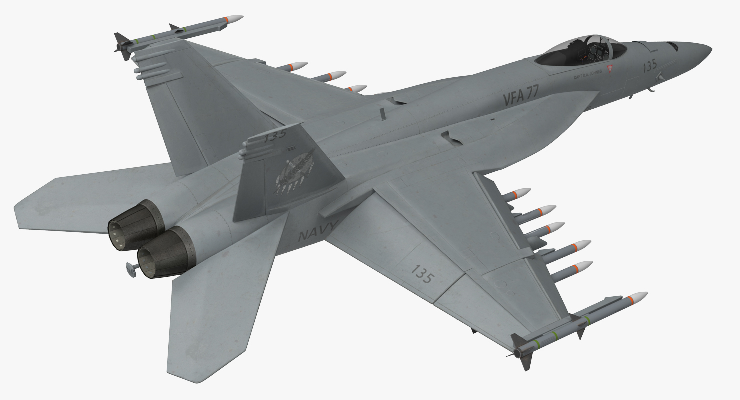 3D model Fighter FA 18EF Super Hornet Rigged