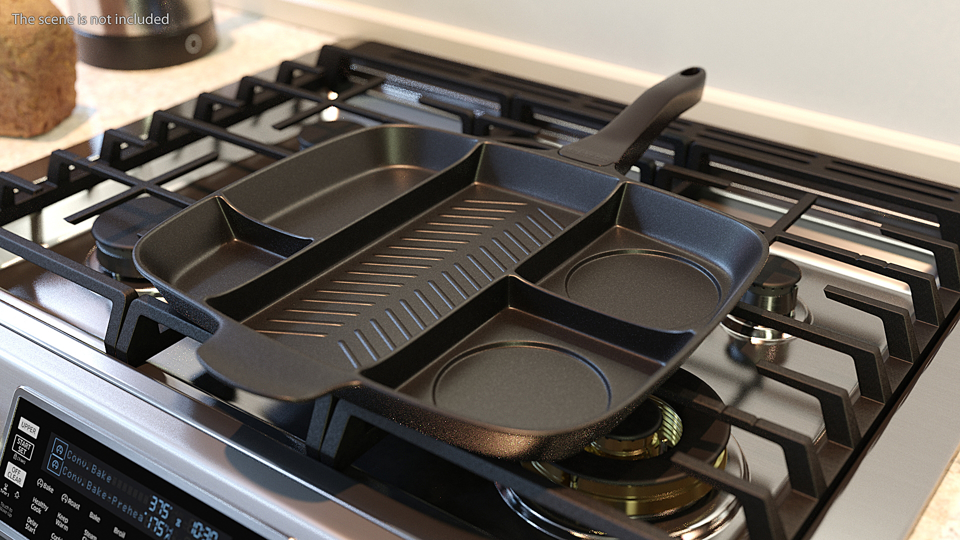 3D Masterpan 5 Section Grill Griddle Skillet