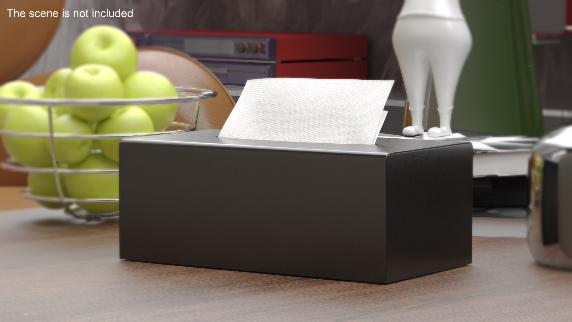 3D Tissue Box Black