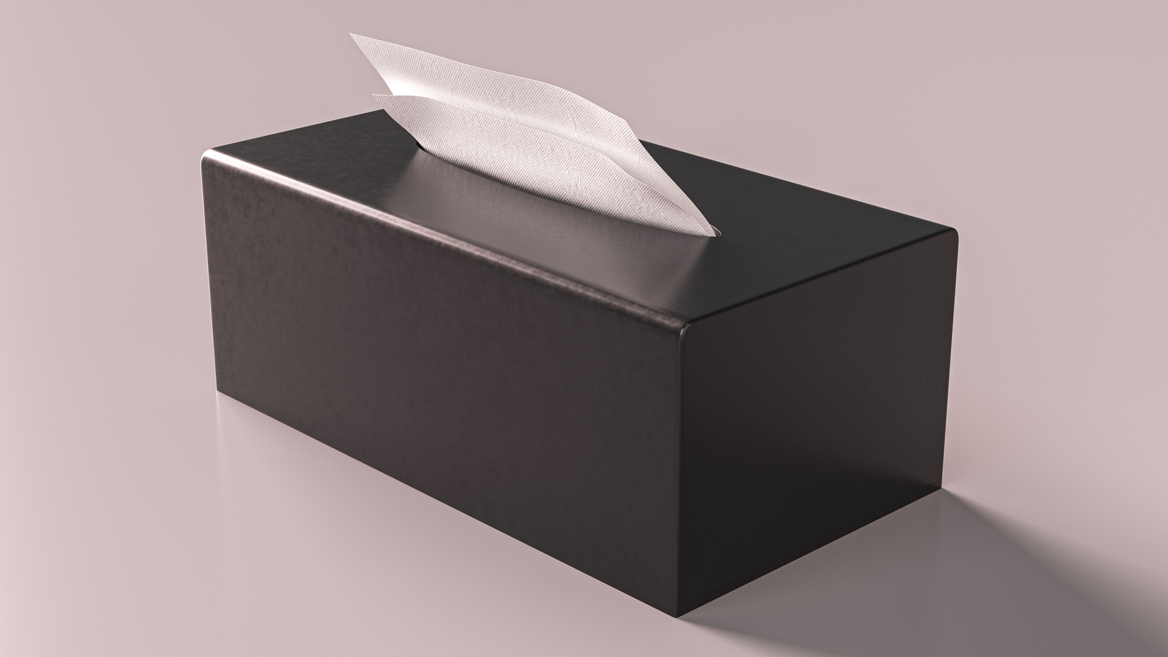 3D Tissue Box Black