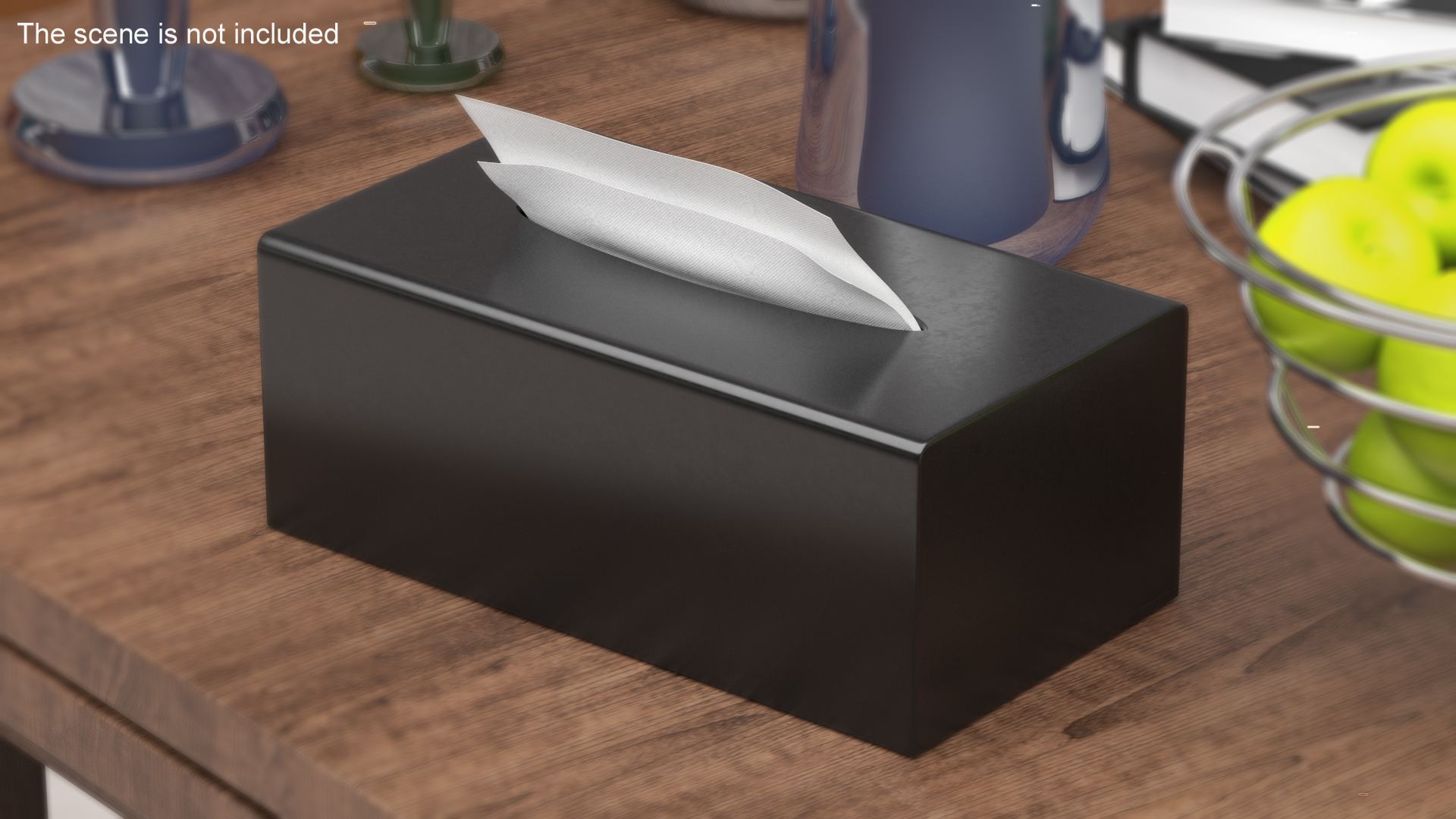 3D Tissue Box Black