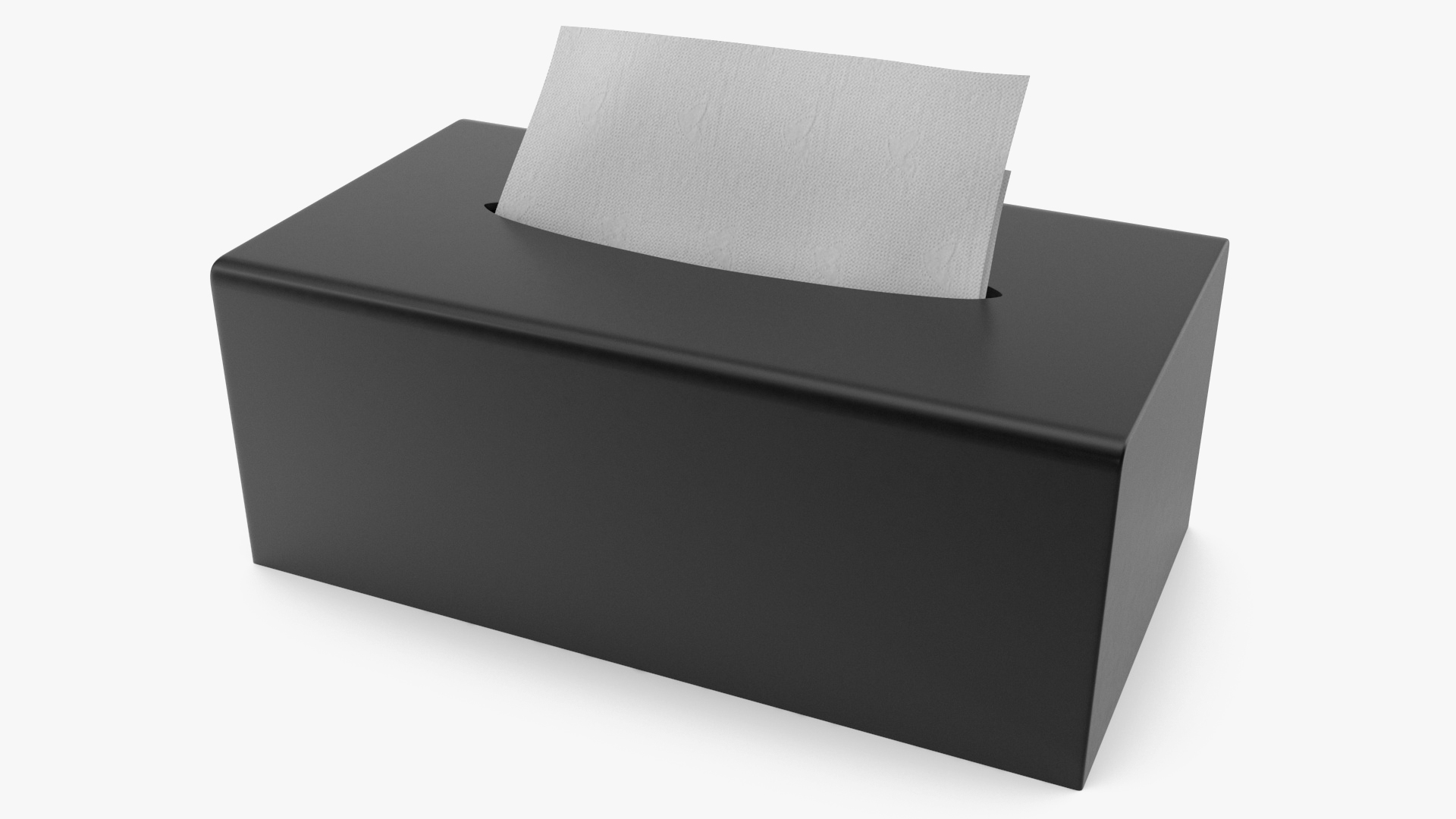 3D Tissue Box Black