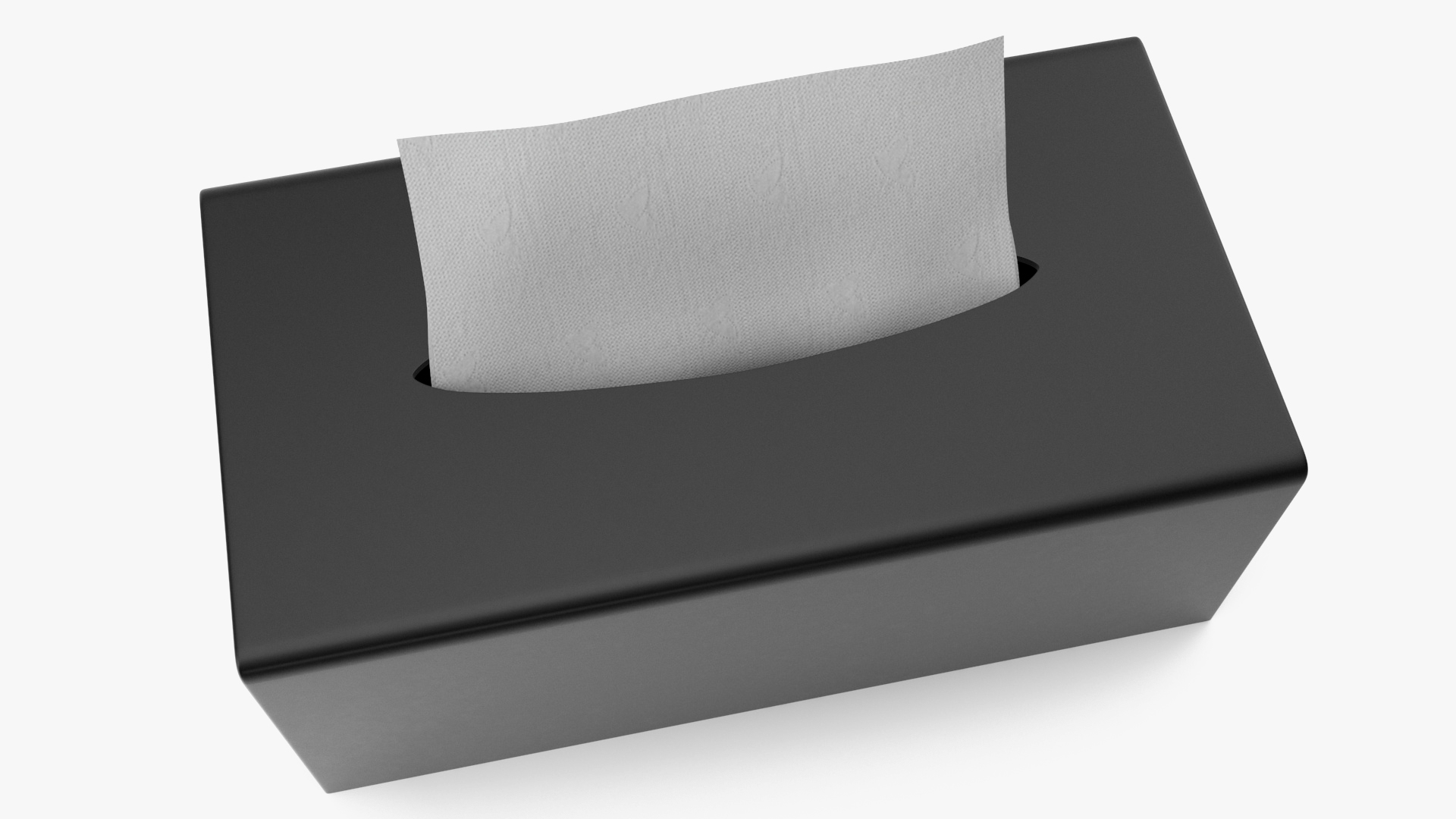3D Tissue Box Black