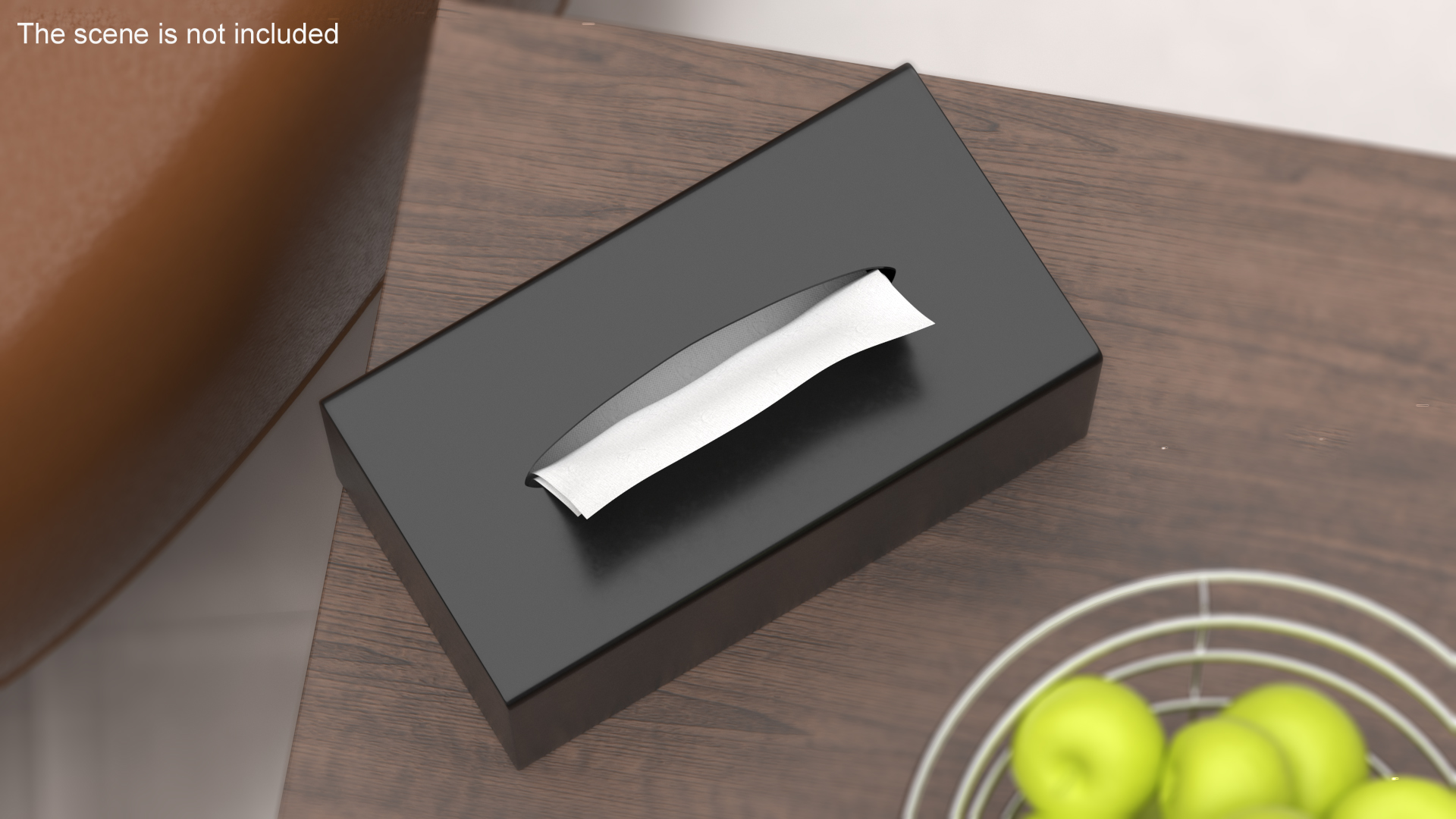 3D Tissue Box Black