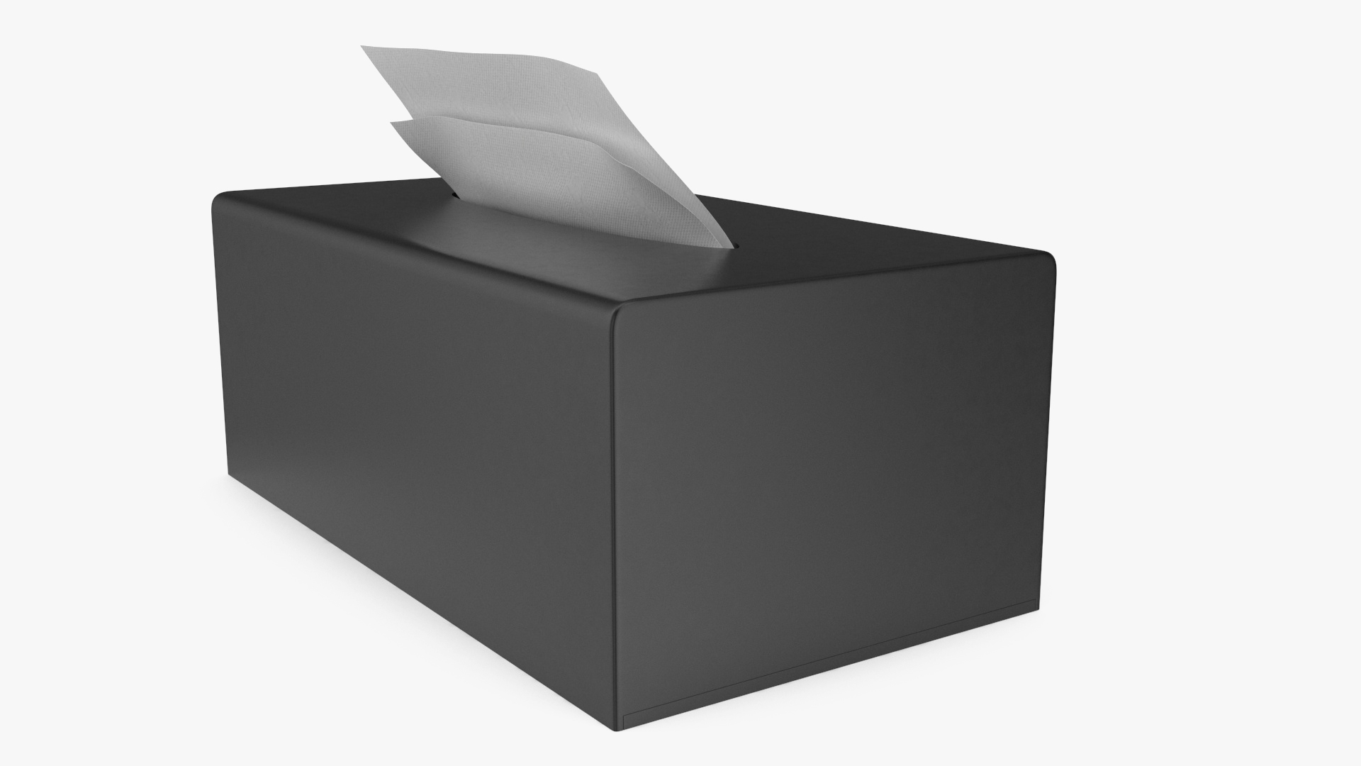 3D Tissue Box Black
