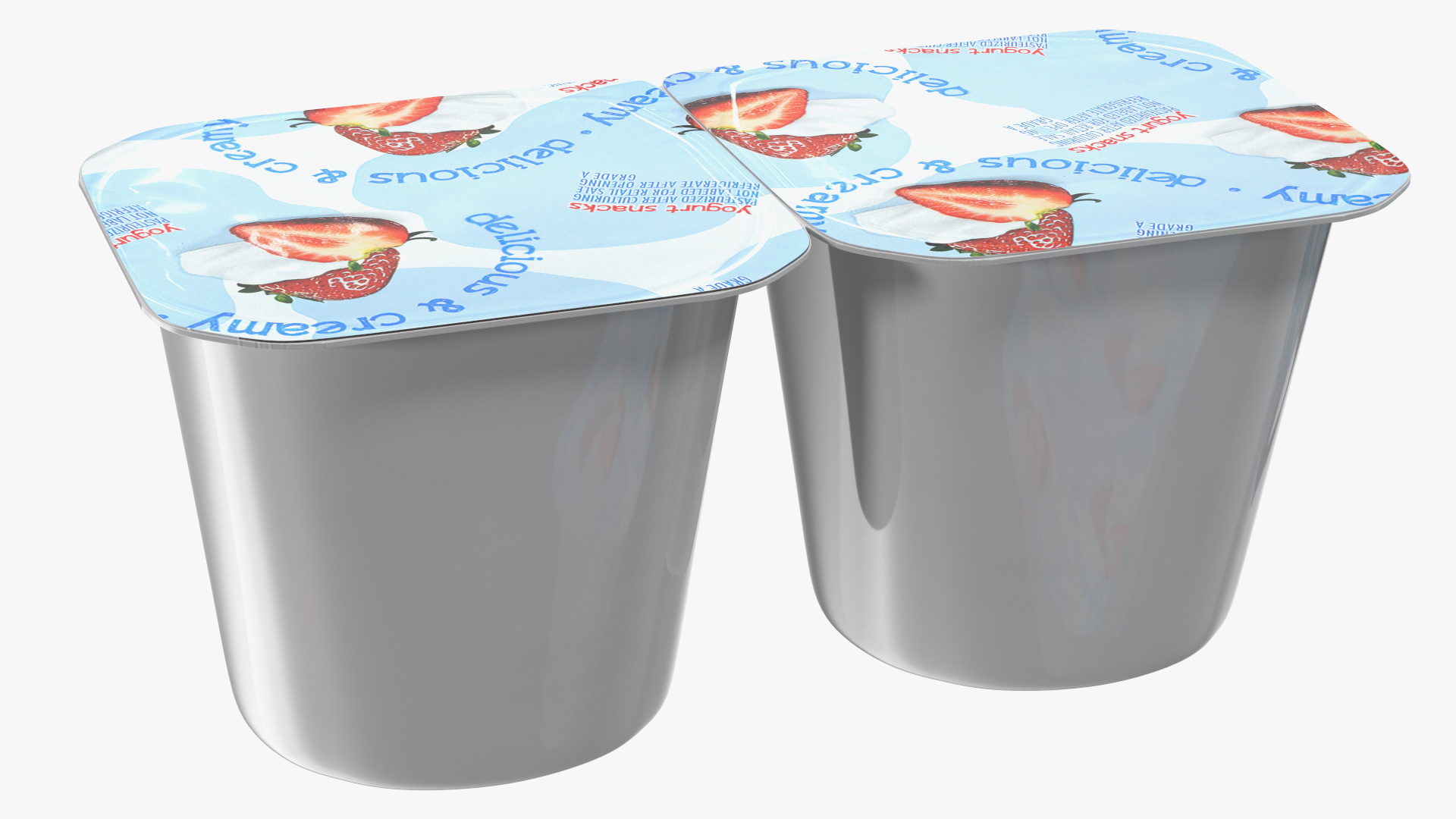Gerber Strawberry Yogurt Packaging 3D model