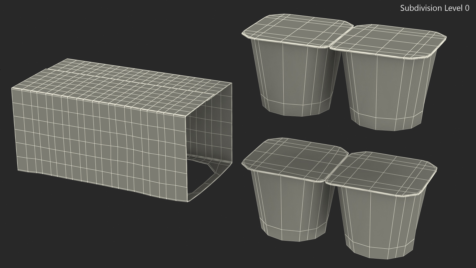 Gerber Strawberry Yogurt Packaging 3D model