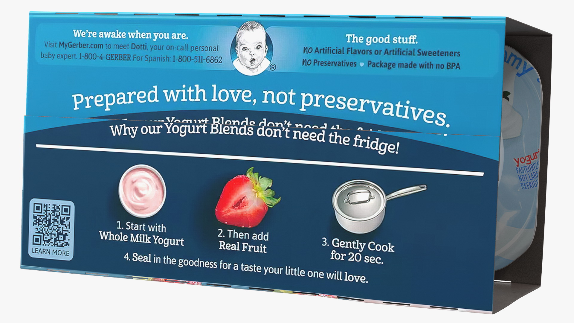 Gerber Strawberry Yogurt Packaging 3D model